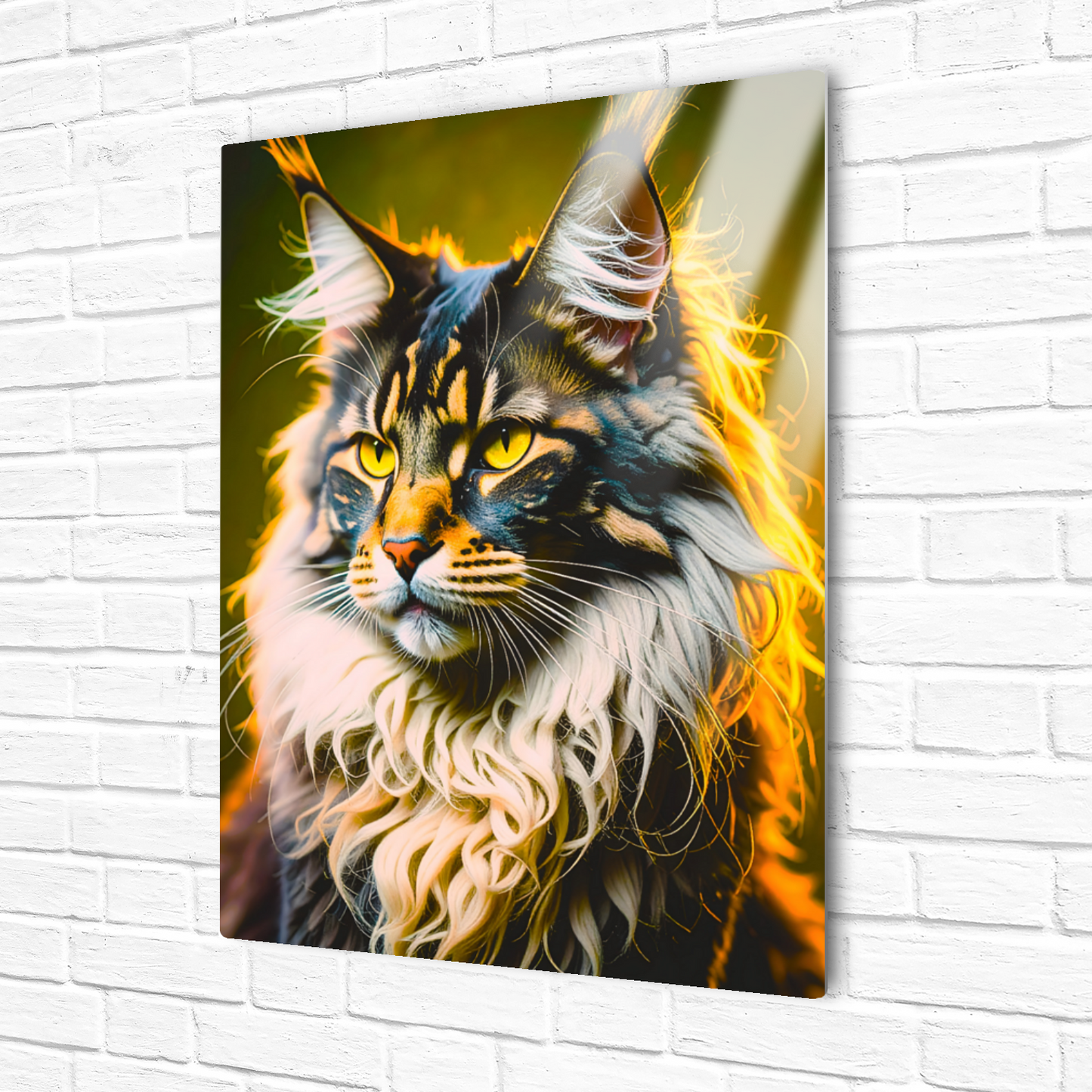 Lovely Cat Picture No.4, Printed On Gloss Aluminium To Enhance Colours And Detail, Unique Wall Print, A Gift To Last A Lifetime..