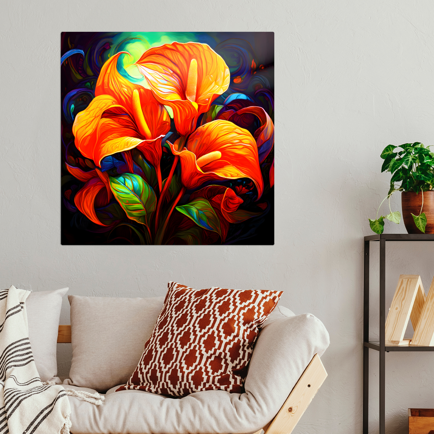 Anthurian Plants AN1, The Luxury Of Fusion-Art Prints, Printed on Gloss Aluminium To Enhance Colour And Details, Unique Images, A Gift To Last A Lifetime...