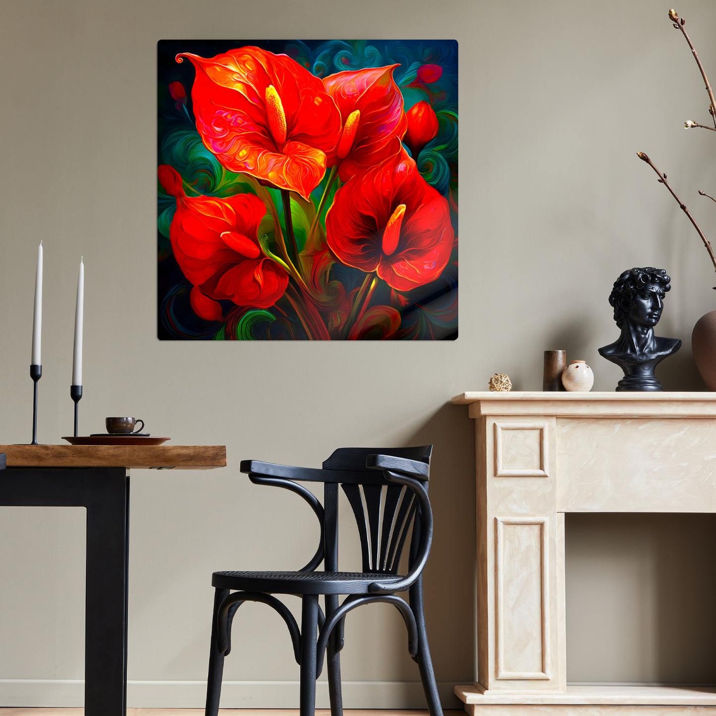 Anthurium AN2, The Luxury Of Fusion-Art Prints, Printed on Gloss Aluminium To Enhance Colour And Details, Unique Images, A Gift To Last A Lifetime...