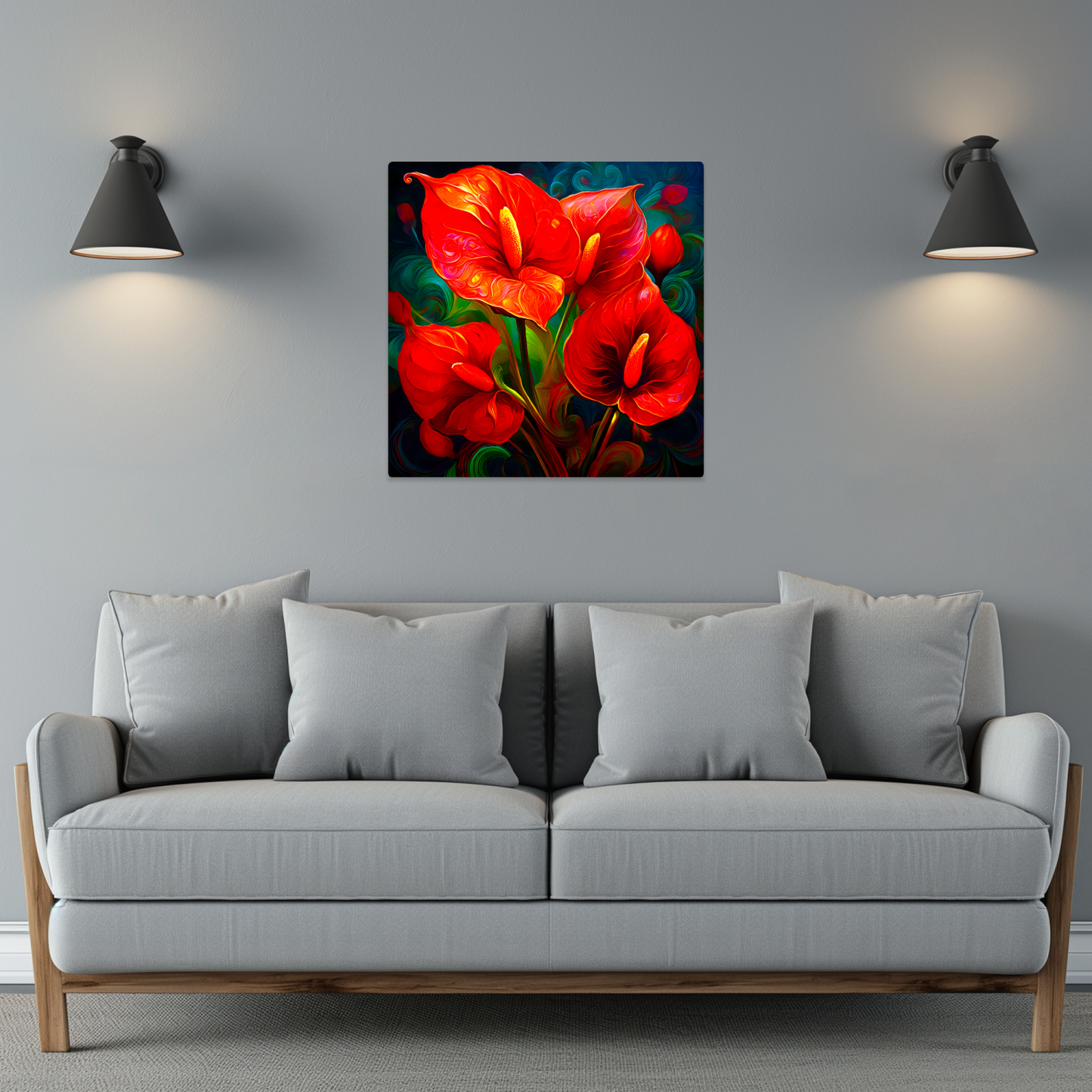 Anthurium AN2, The Luxury Of Fusion-Art Prints, Printed on Gloss Aluminium To Enhance Colour And Details, Unique Images, A Gift To Last A Lifetime...