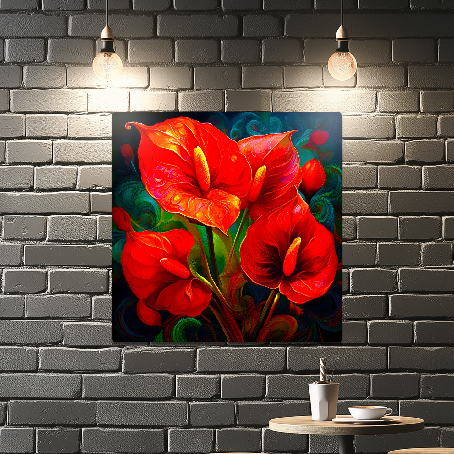 Anthurium AN2, The Luxury Of Fusion-Art Prints, Printed on Gloss Aluminium To Enhance Colour And Details, Unique Images, A Gift To Last A Lifetime...