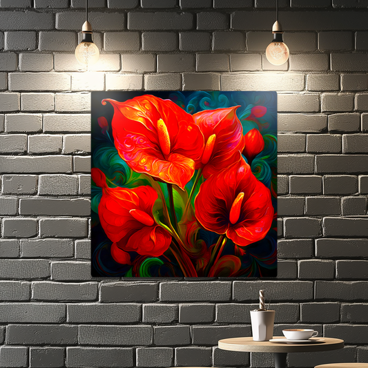 Anthurium AN2, Printed on Gloss Aluminium To Enhance Colour And Details, Unique Image, A Lasting Gift...