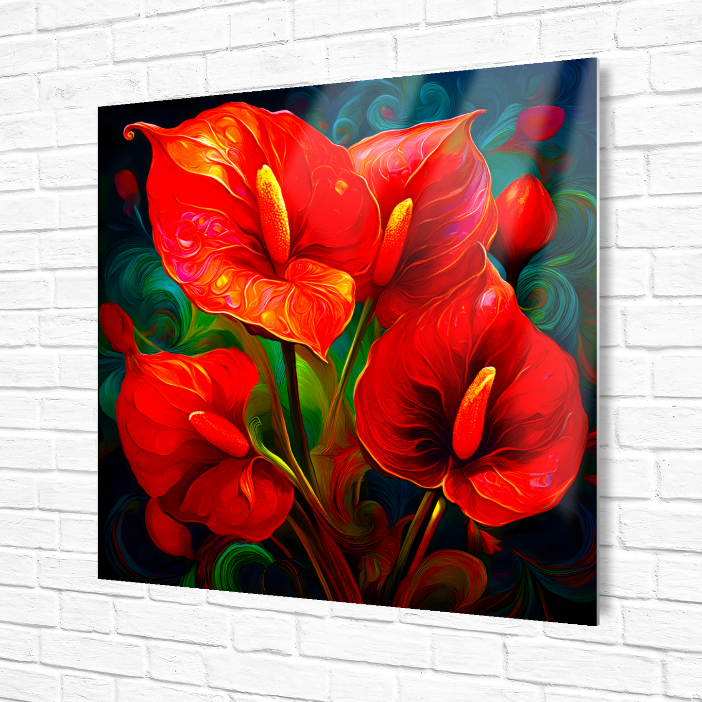 Anthurium AN2, The Luxury Of Fusion-Art Prints, Printed on Gloss Aluminium To Enhance Colour And Details, Unique Images, A Gift To Last A Lifetime...