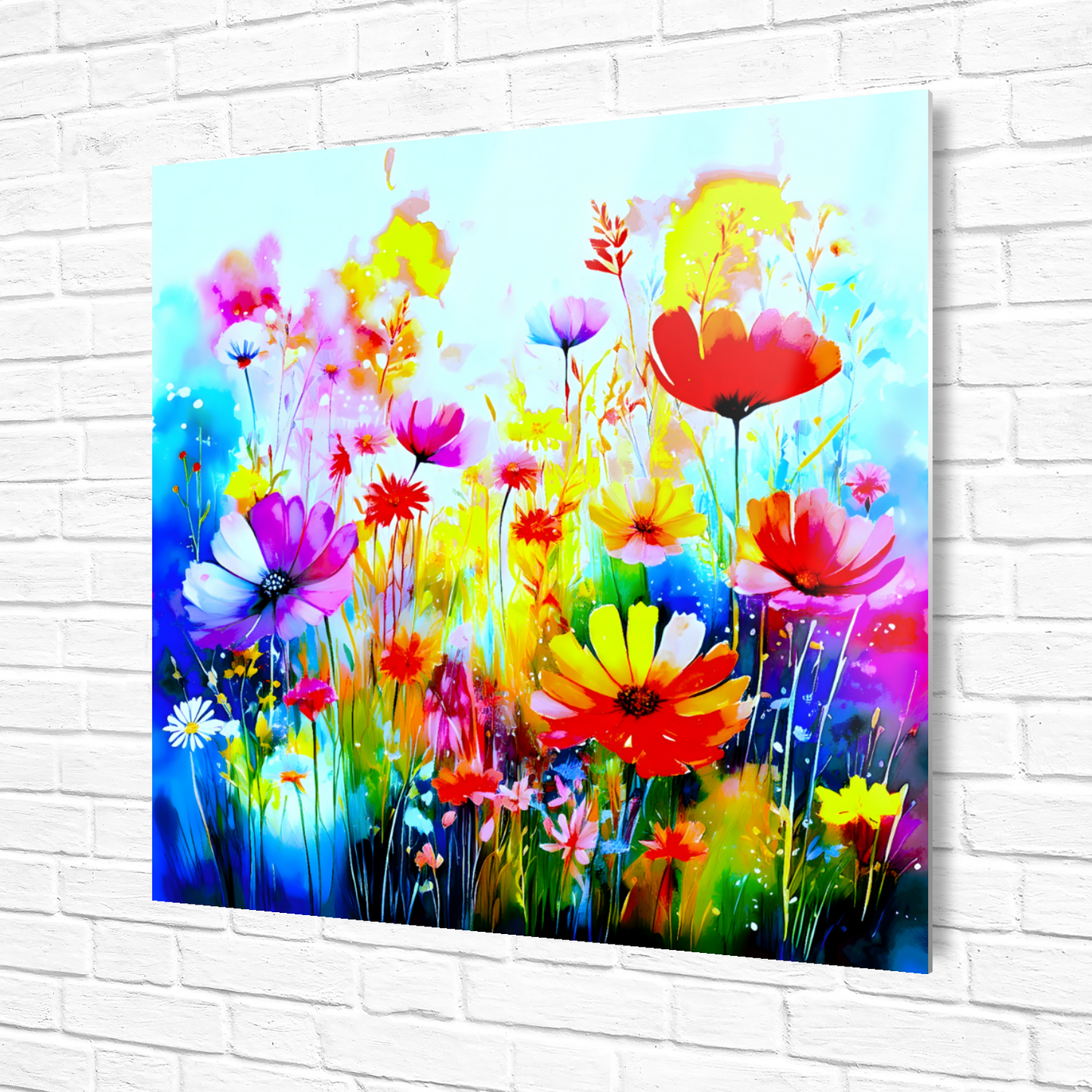 Wildflowers WF1, The Luxury Of A Fusion-Art Print, Printed on Gloss Aluminium To Enhance Colour And Details, A Gift To Last A Lifetime...