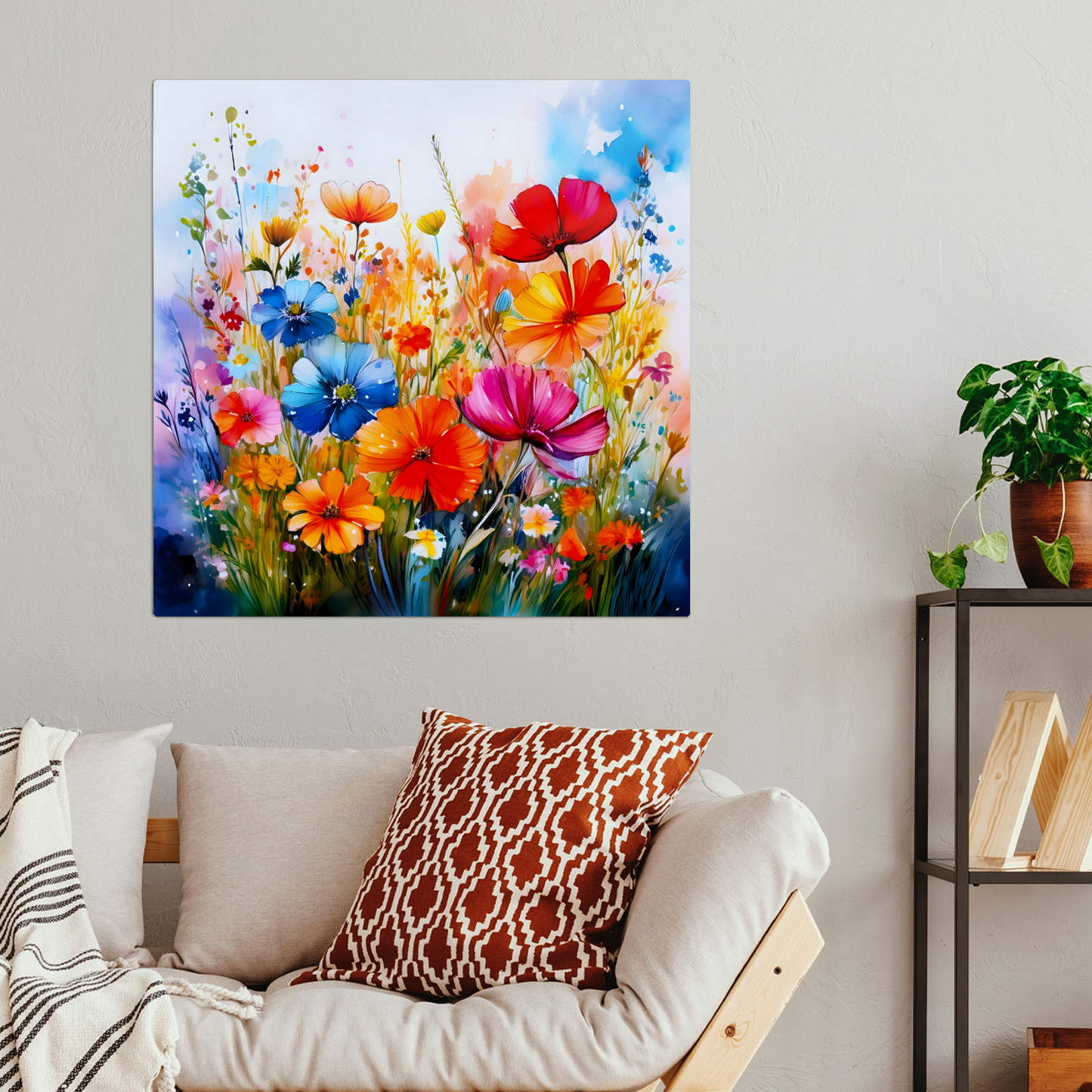 Wildflowers WF2, The Luxury Of A Fusion-Art Prints, Printed on Gloss Aluminium To Enhance Colour And Details, A Gift To Last A Lifetime...