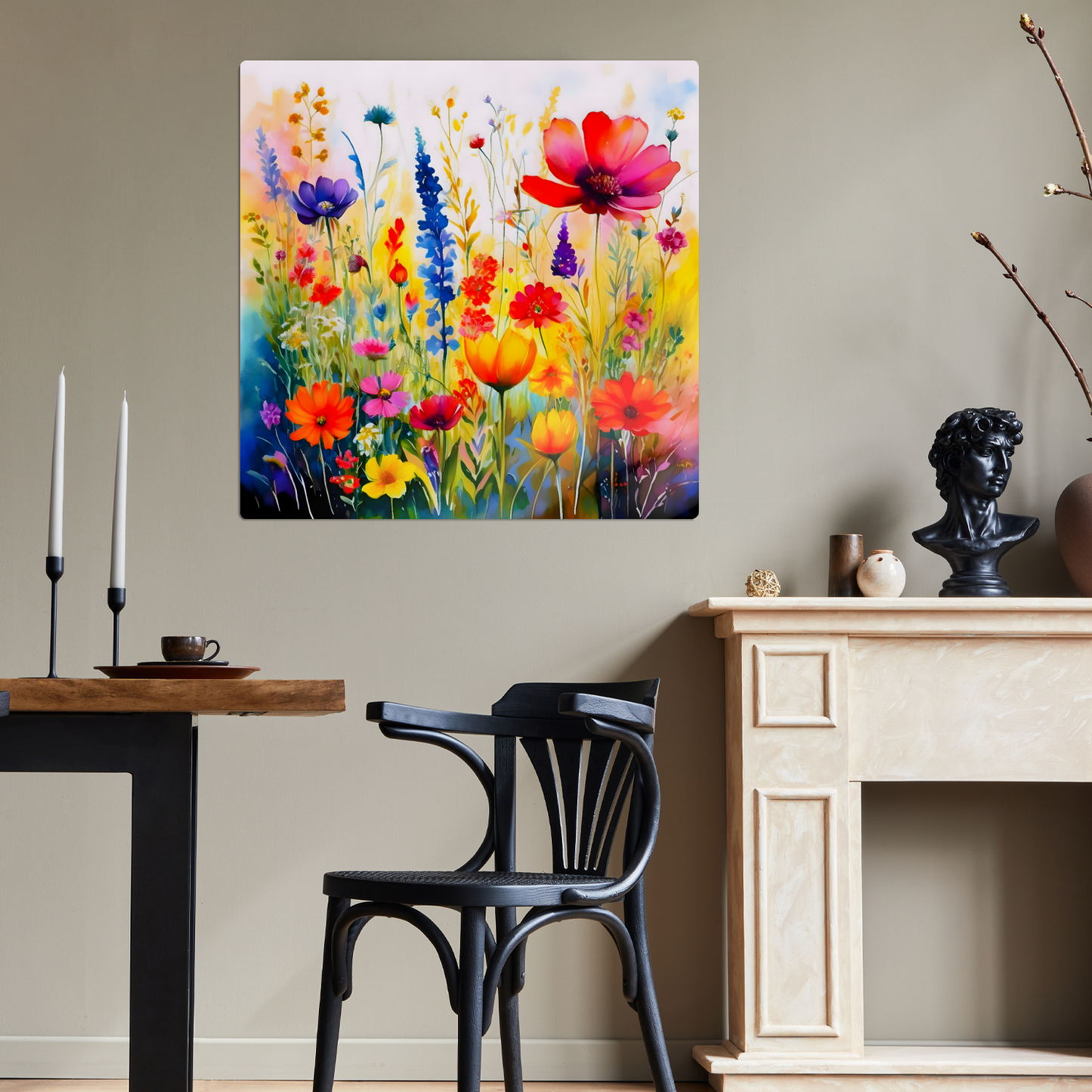 Wildflowers WF3, The Luxury Of A Fusion-Art Prints, Printed on Gloss Aluminium To Enhance Colour And Details, A Gift To Last A Lifetime..