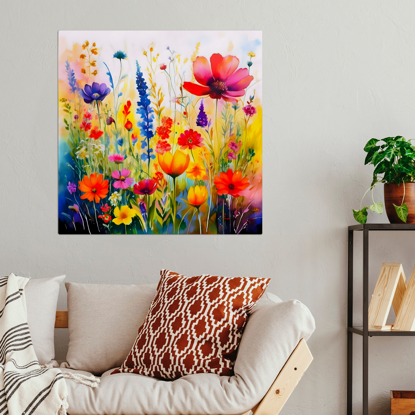 Wildflowers WF3, The Luxury Of A Fusion-Art Prints, Printed on Gloss Aluminium To Enhance Colour And Details, A Gift To Last A Lifetime..
