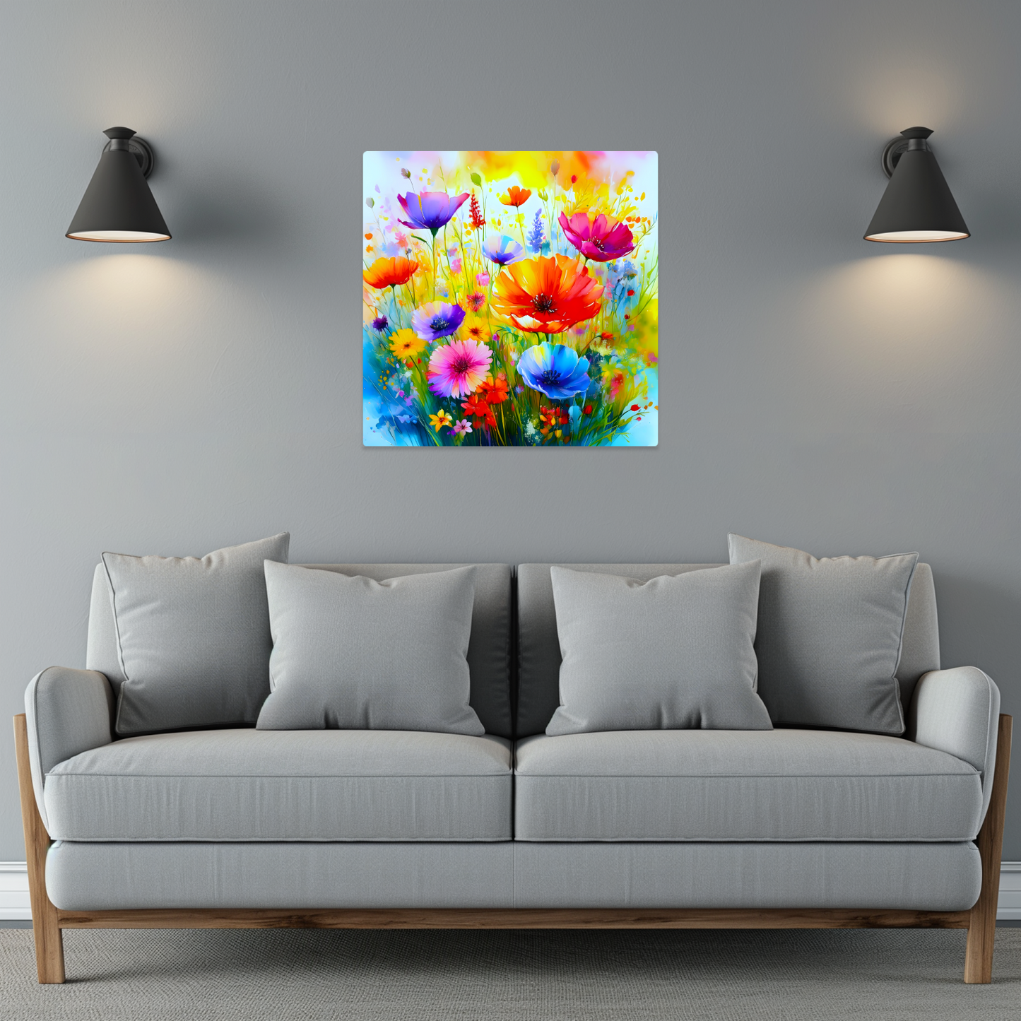 Wildflowers WF4, The Luxury Of A Fusion-Art Prints, Printed on Gloss Aluminium To Enhance Colour And Details, A Gift To Last A Lifetime..