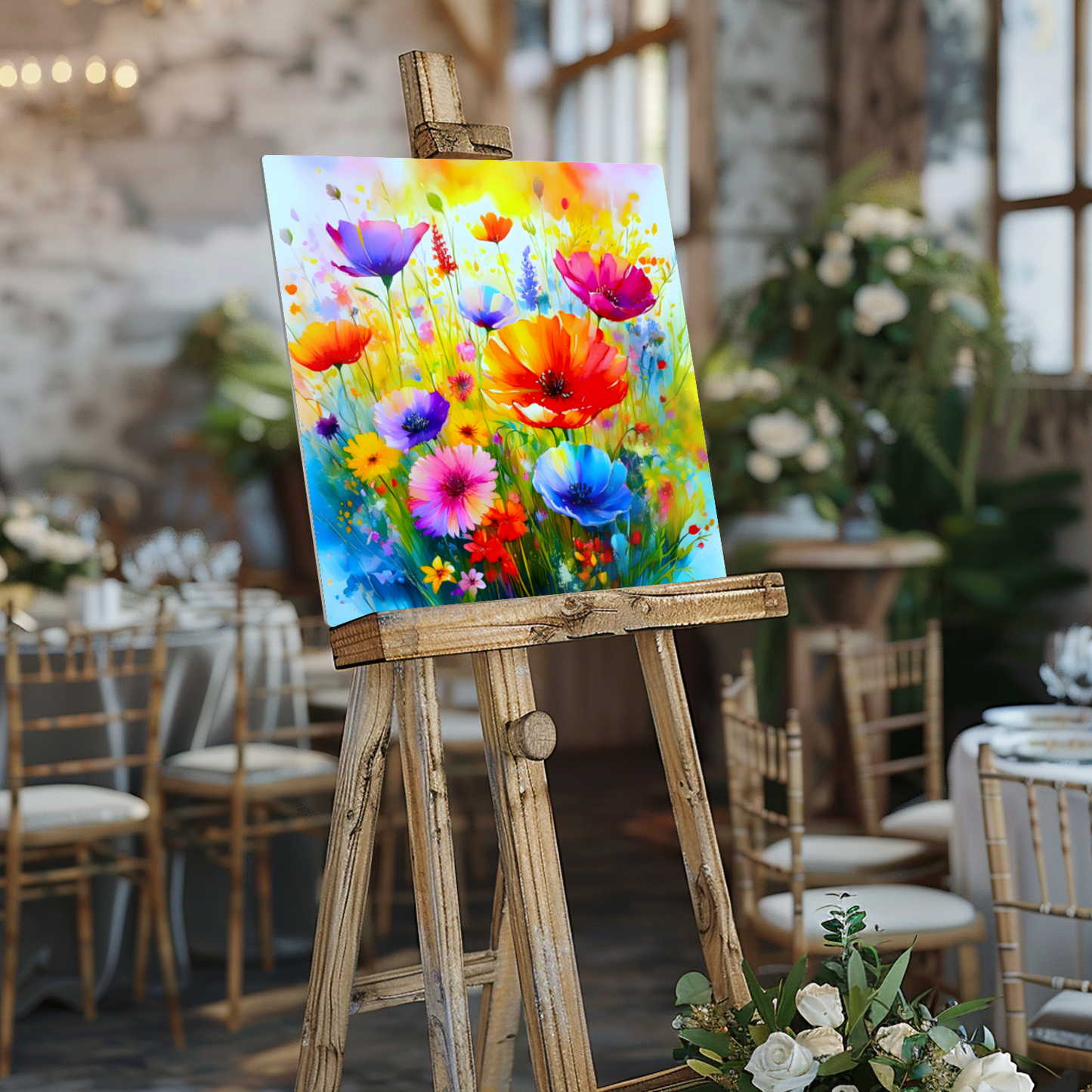 Wildflowers WF4, The Luxury Of A Fusion-Art Prints, Printed on Gloss Aluminium To Enhance Colour And Details, A Gift To Last A Lifetime..
