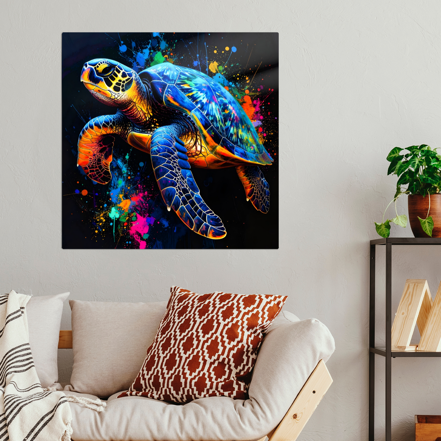 Sea Turtle 1, Luxury Fusion-Art Prints, Printed on Gloss Aluminium To Enhance Colour And Details, A Gift To Last A Lifetime...