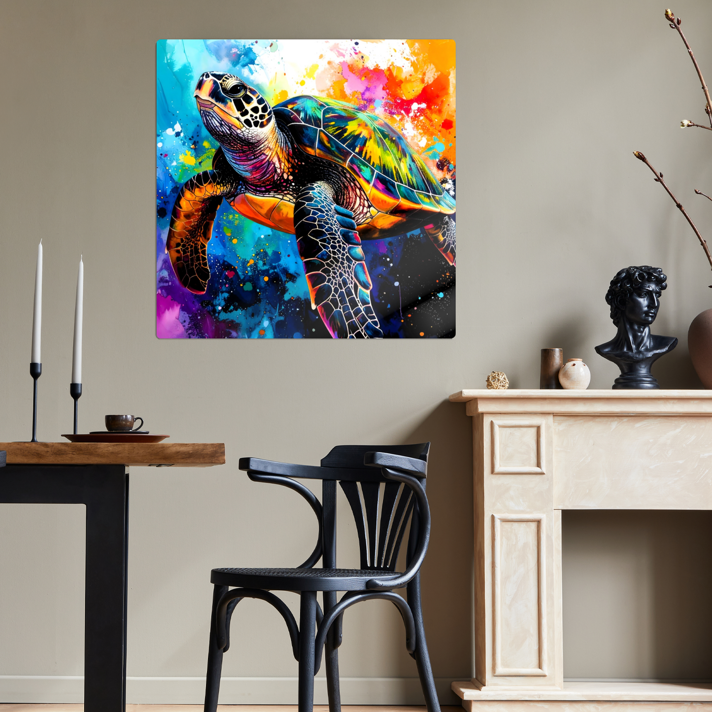 Sea Turtle 2, Luxury Fusion-Art Prints, Printed on Gloss Aluminium To Enhance Colour And Details, A Gift To Last A Lifetime...