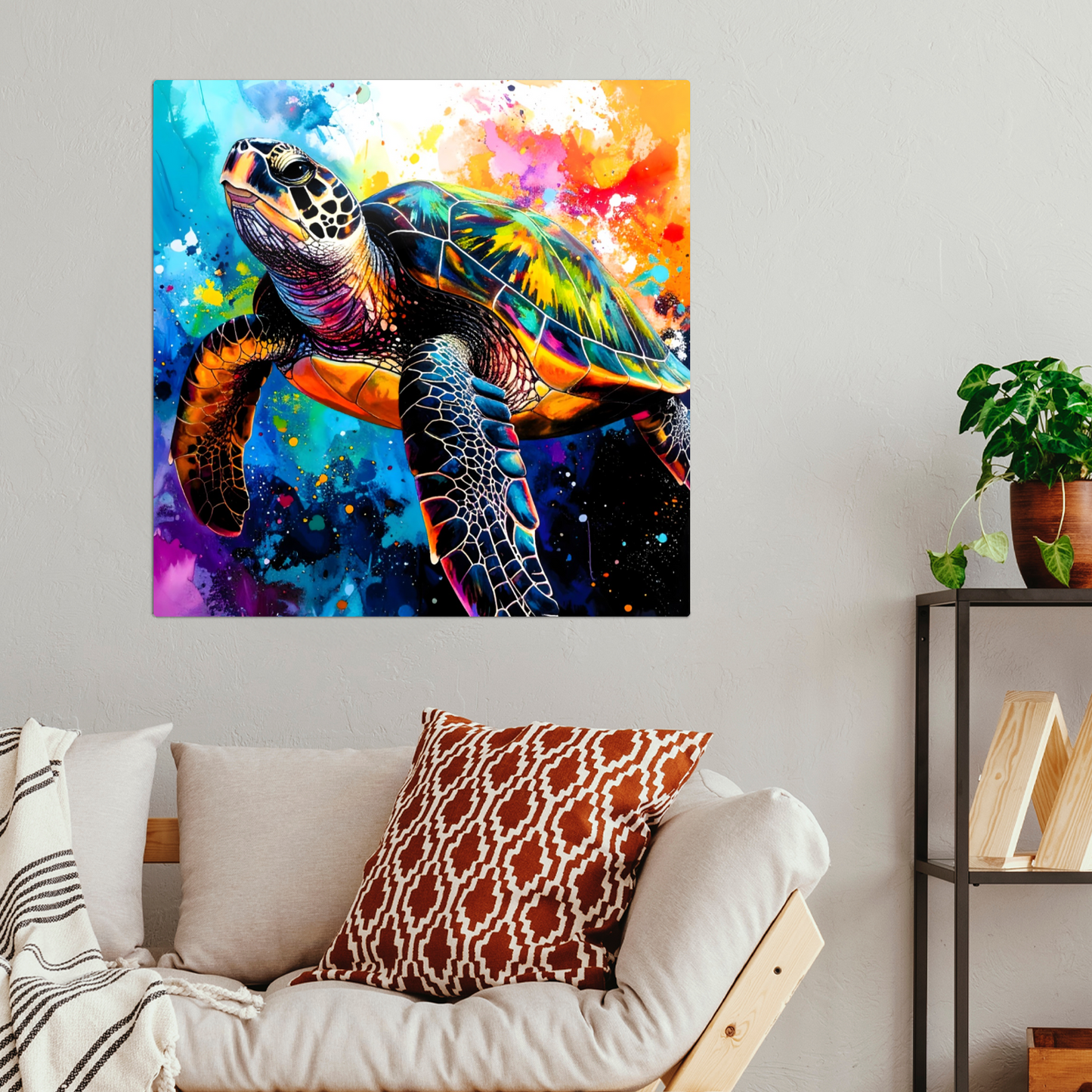 Sea Turtle 2, Luxury Fusion-Art Prints, Printed on Gloss Aluminium To Enhance Colour And Details, A Gift To Last A Lifetime...