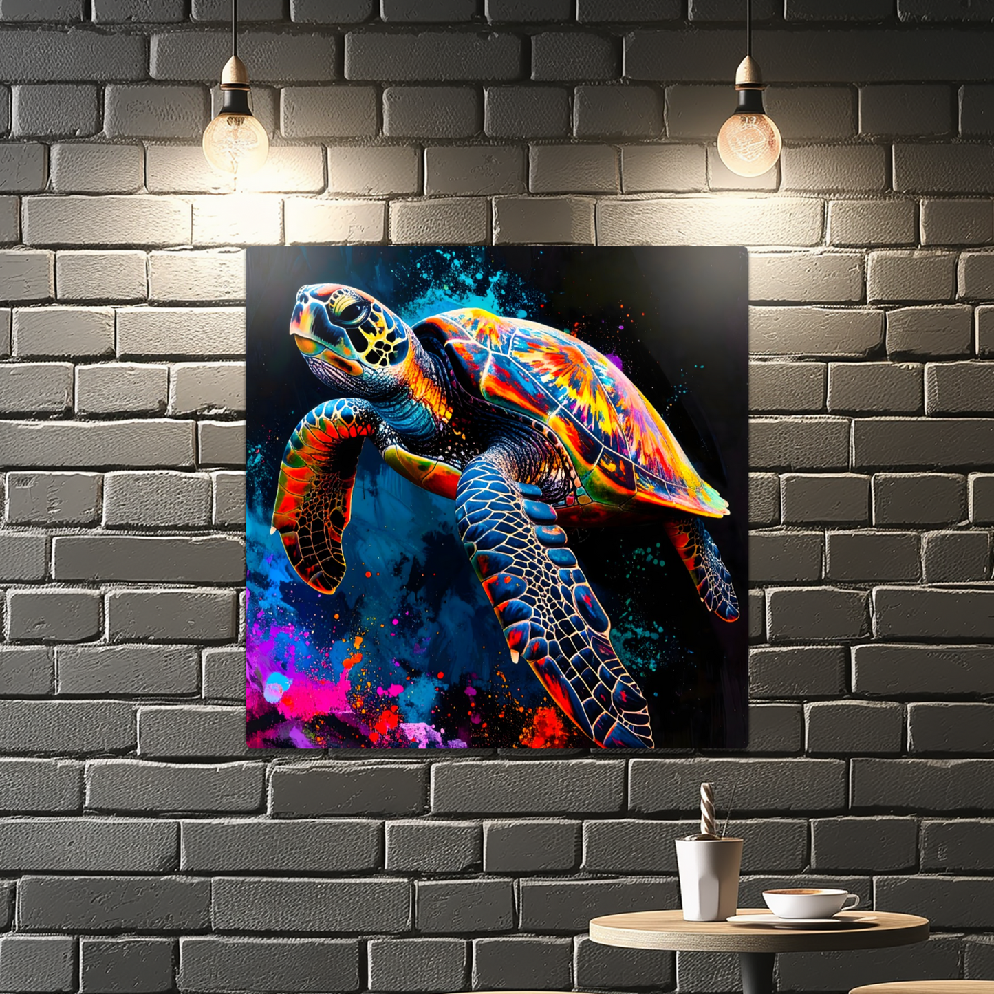 Sea Turtle 3, Luxury Fusion-Art Prints, Printed on Gloss Aluminium To Enhance Colour And Details, A Gift To Last A Lifetime...