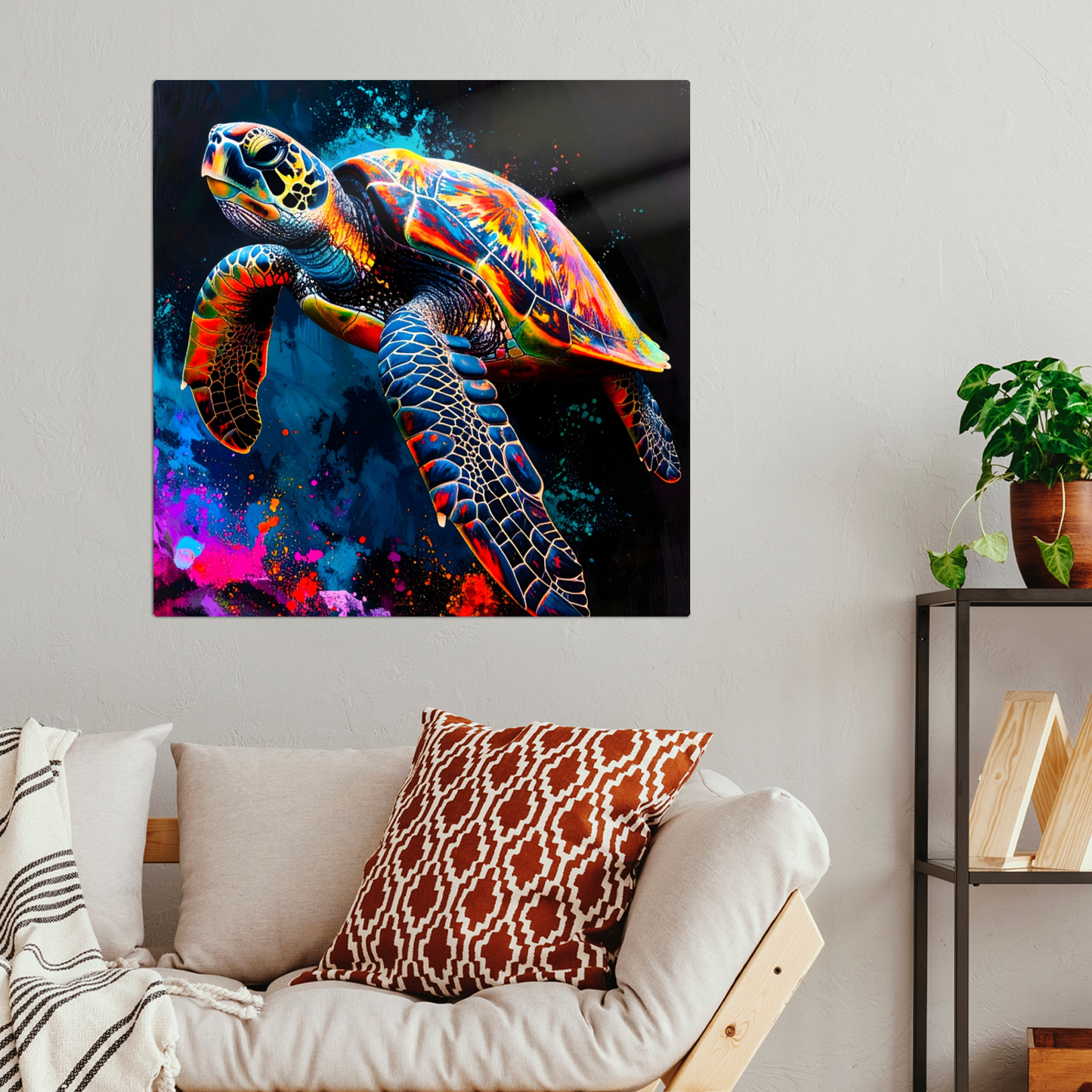Sea Turtle 3, Luxury Fusion-Art Prints, Printed on Gloss Aluminium To Enhance Colour And Details, A Gift To Last A Lifetime...