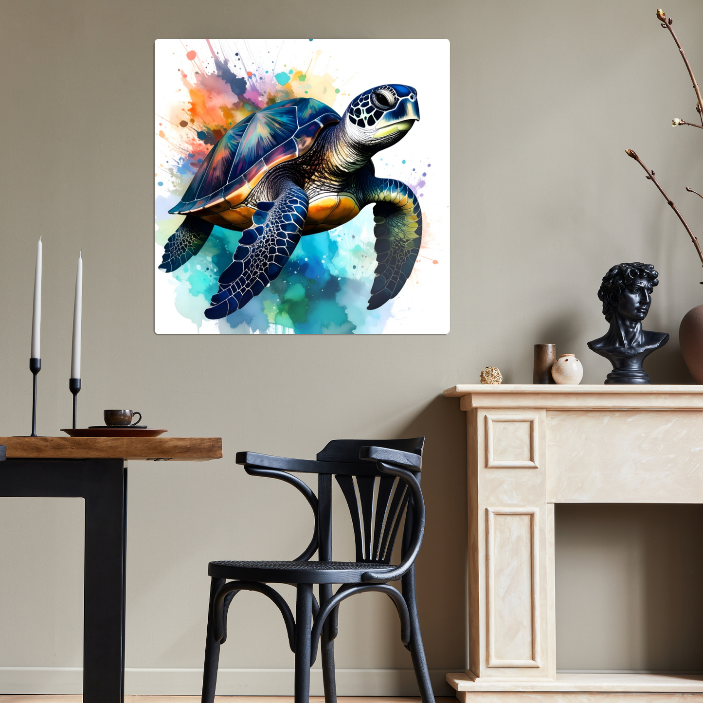 Sea Turtle 4, Luxury Fusion-Art Prints, Printed on Gloss Aluminium To Enhance Colour And Details, A Gift To Last A Lifetime...