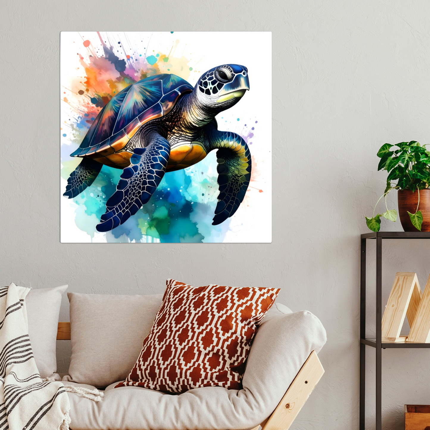 Sea Turtle 4, Luxury Fusion-Art Prints, Printed on Gloss Aluminium To Enhance Colour And Details, A Gift To Last A Lifetime...