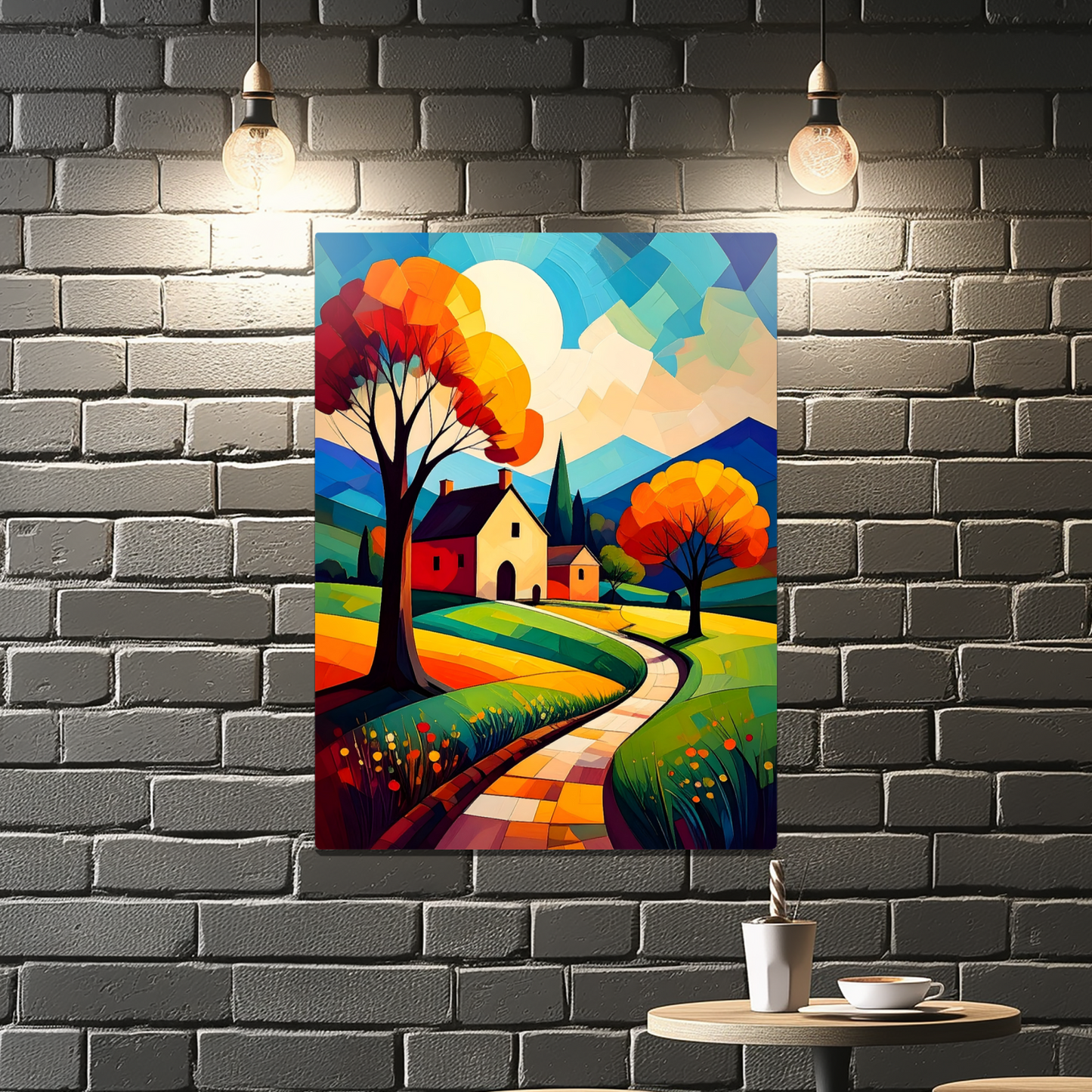 Cubist Landscape CL1, Printed on Gloss Aluminium To Enhance Colour And Details, Unique Images, A Gift To Last A Lifetime...