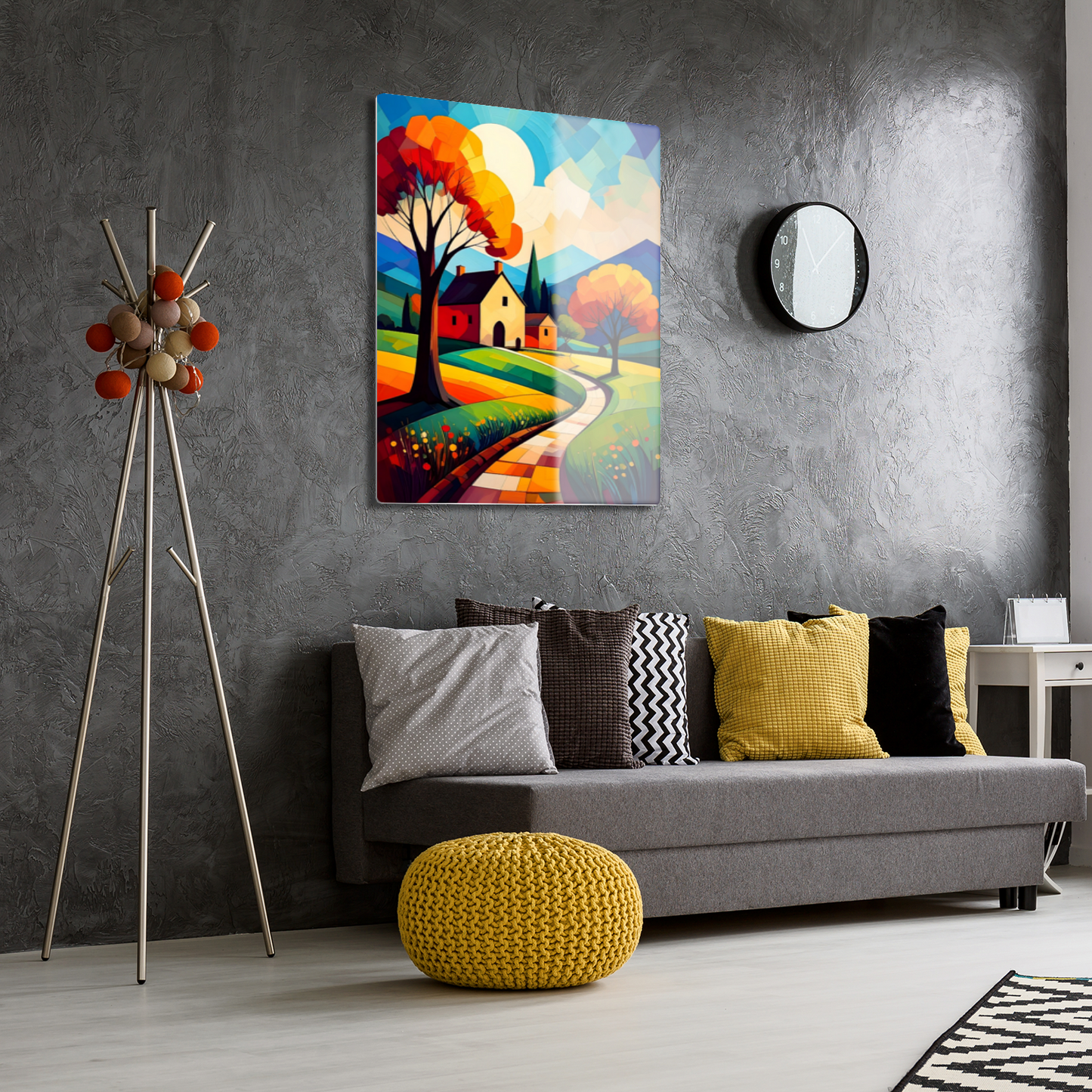Cubist Landscape CL1, Printed on Gloss Aluminium To Enhance Colour And Details, Unique Images, A Gift To Last A Lifetime...
