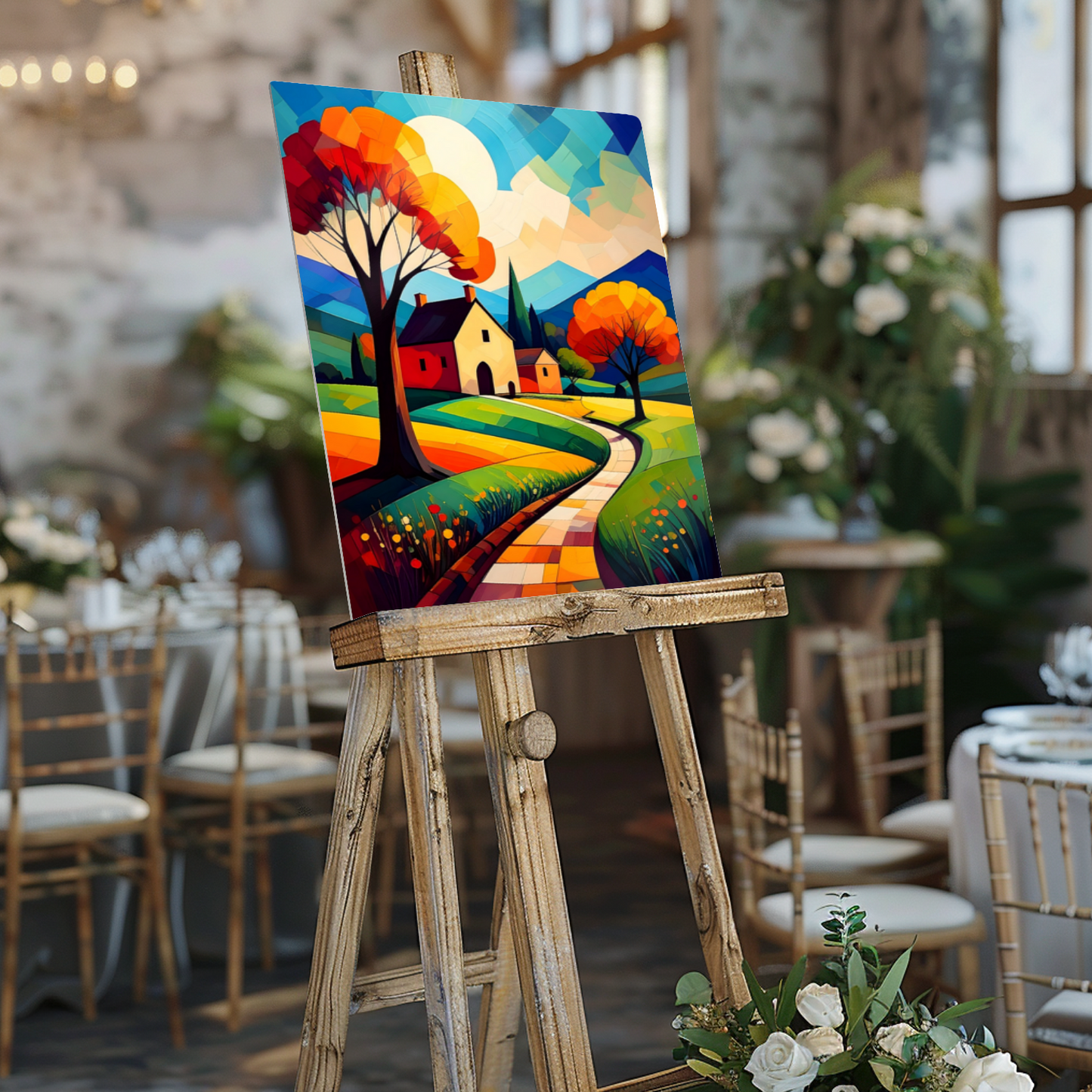 Cubist Landscape CL1, Printed on Gloss Aluminium To Enhance Colour And Details, Unique Images, A Gift To Last A Lifetime...