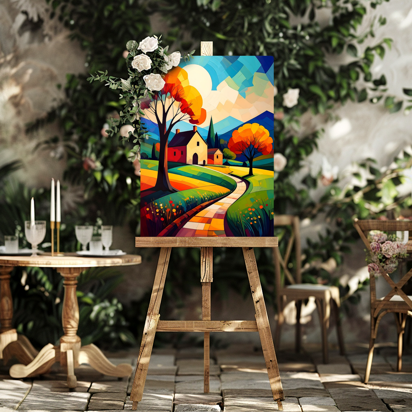 Cubist Landscape CL1, Printed on Gloss Aluminium To Enhance Colour And Details, Unique Images, A Gift To Last A Lifetime...