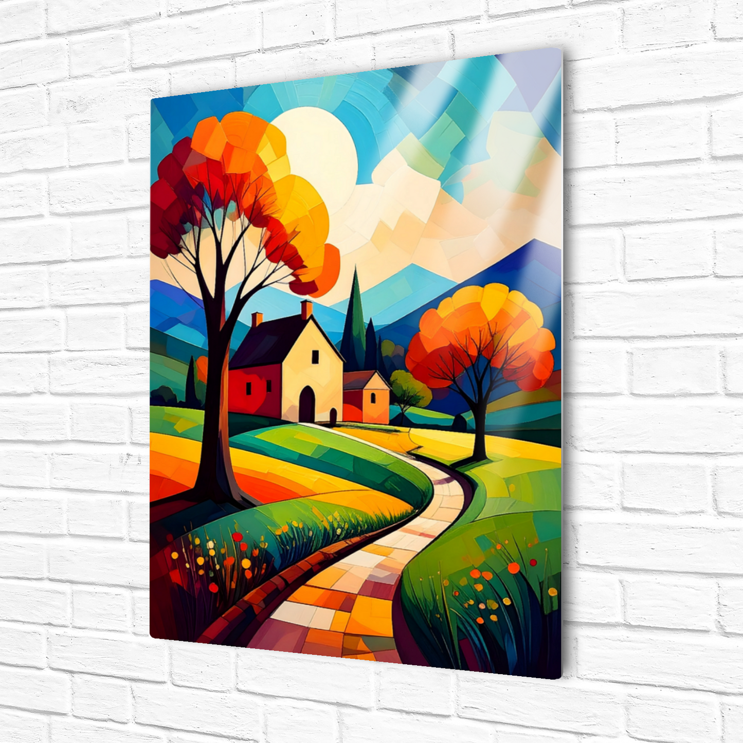 Cubist Landscape CL1, Printed on Gloss Aluminium To Enhance Colour And Details, Unique Images, A Gift To Last A Lifetime...