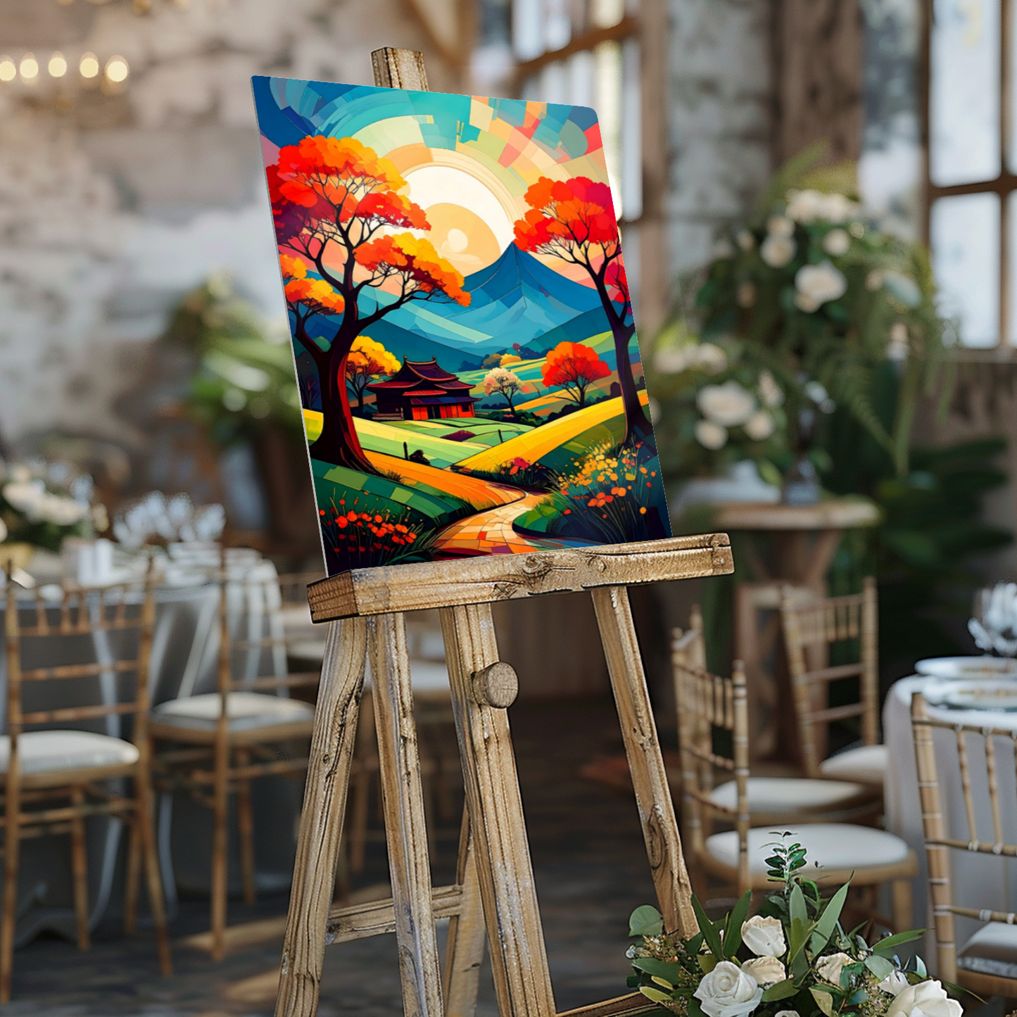Cubist Landscape CL2, Printed On Gloss Aluminium To Enhance Colour And Details, Unique Images, A Gift To Last A Lifetime...