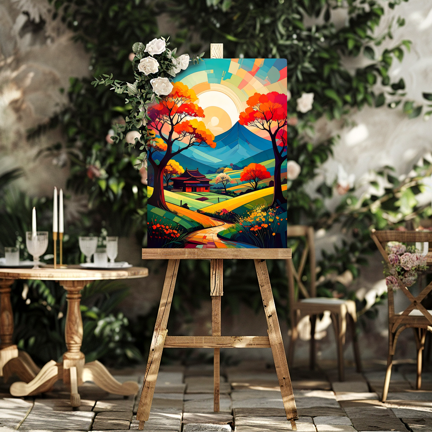 Cubist Landscape CL2, Printed On Gloss Aluminium To Enhance Colour And Details, Unique Images, A Gift To Last A Lifetime...