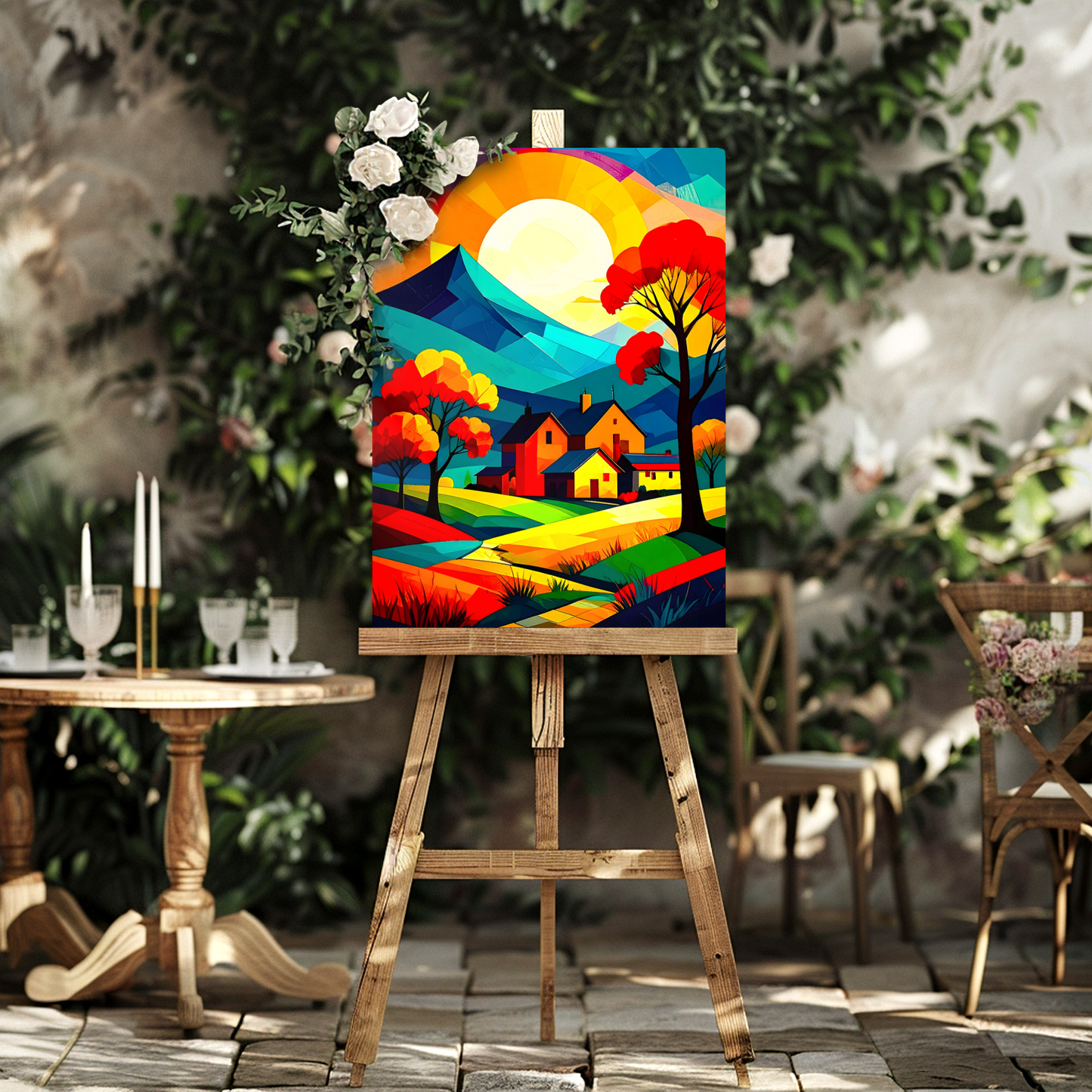 Cubist Landscape CL3, Printed On Gloss Aluminium To Enhance Colour And Details, Unique Images, A Gift To Last A Lifetime...