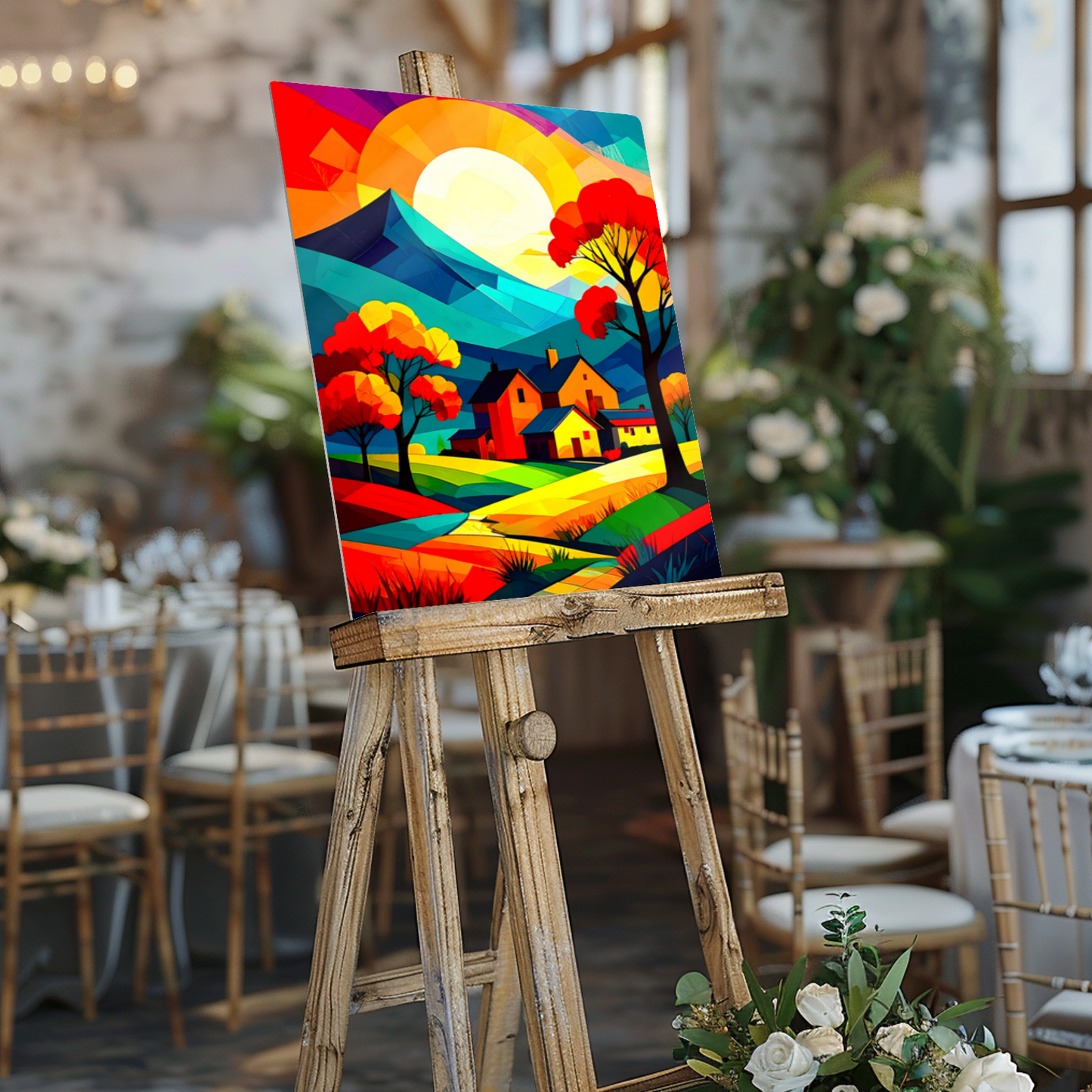 Cubist Landscape CL3, Printed On Gloss Aluminium To Enhance Colour And Details, Unique Images, A Gift To Last A Lifetime...
