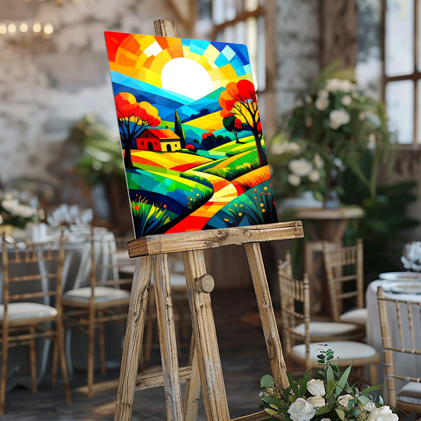Cubist Landscape CL4, Printed On Gloss Aluminium To Enhance Colour And Details, Unique Images, A Gift To Last A Lifetime...