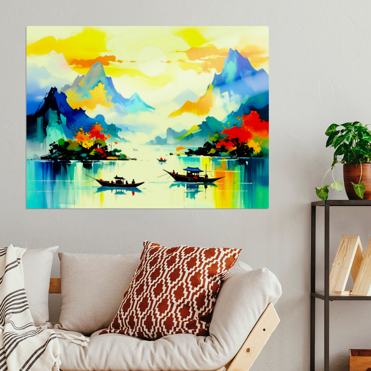 Oriental Watercolour, OW1, Printed on Gloss Aluminium To Enhance Colour And Details, Great Gift, Unique Image, A Gift To Last A Lifetime...