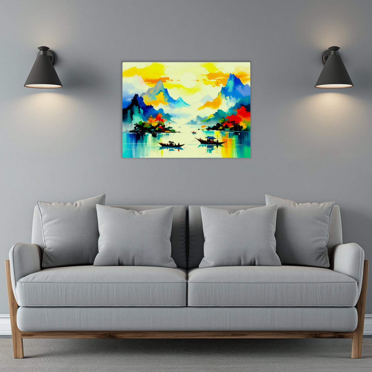 Oriental Watercolour, OW1, Printed on Gloss Aluminium To Enhance Colour And Details, Great Gift, Unique Image, A Gift To Last A Lifetime...