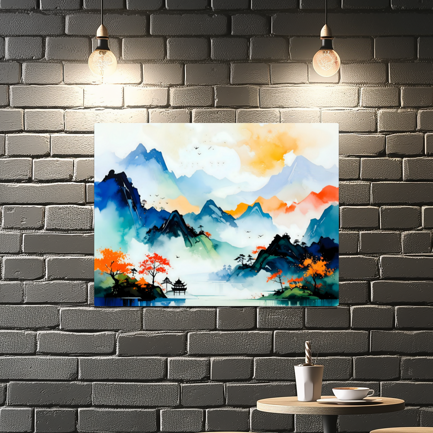 Oriental Watercolour, OW4, Printed on Gloss Aluminium To Enhance Colour And Details, Unique Images, A Gift To Last A Lifetime...