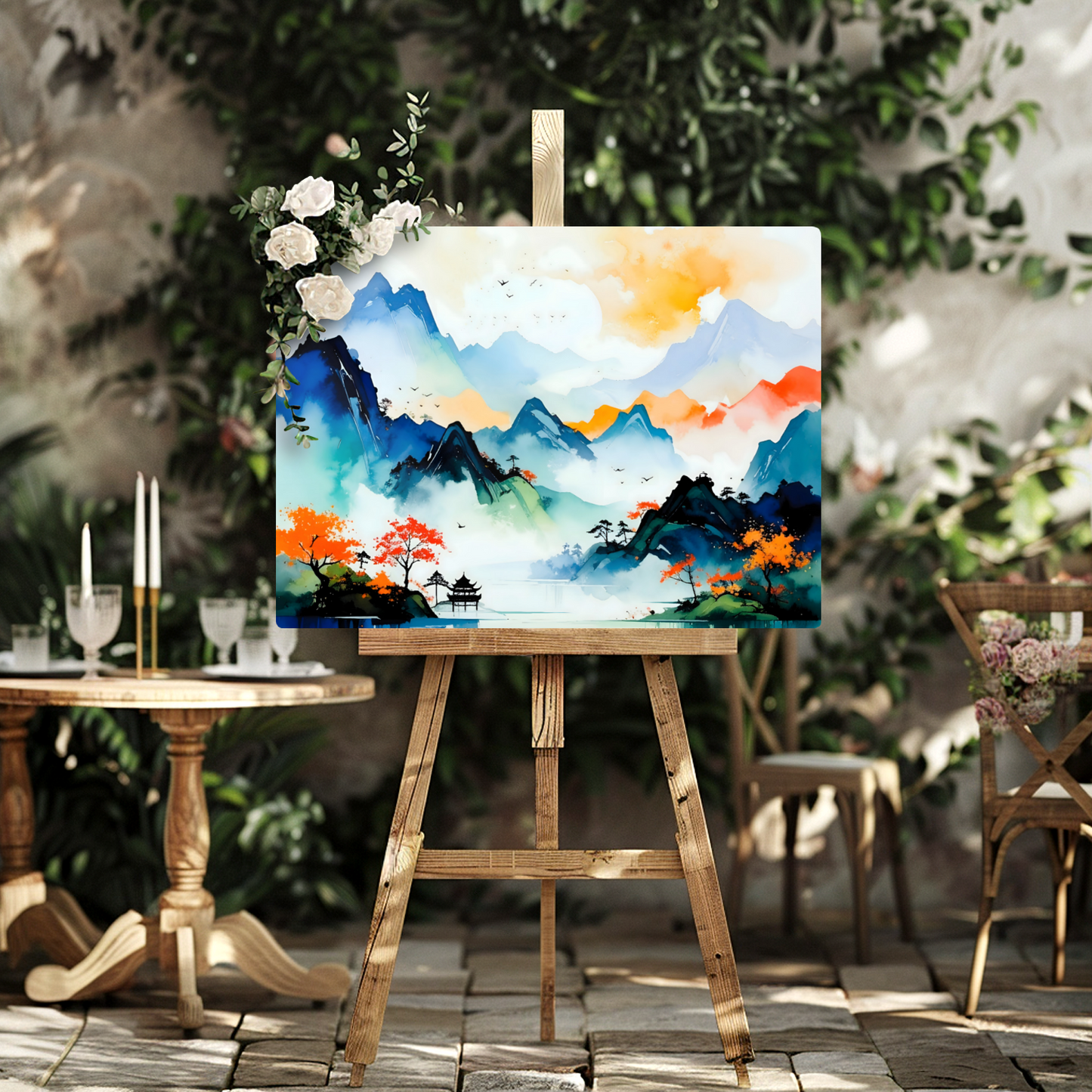 Oriental Watercolour, OW4, Printed on Gloss Aluminium To Enhance Colour And Details, Unique Images, A Gift To Last A Lifetime...