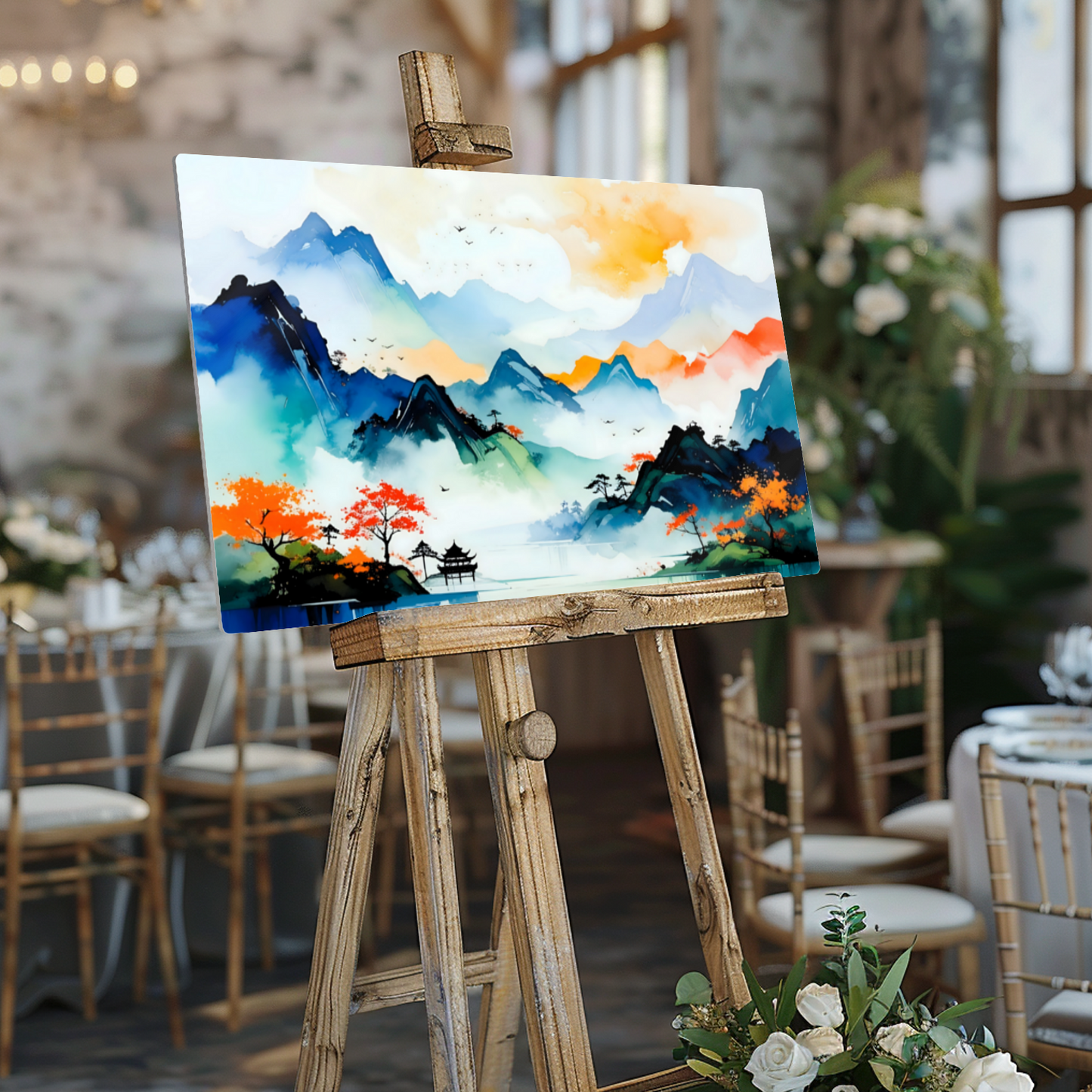Oriental Watercolour, OW4, Printed on Gloss Aluminium To Enhance Colour And Details, Unique Images, A Gift To Last A Lifetime...