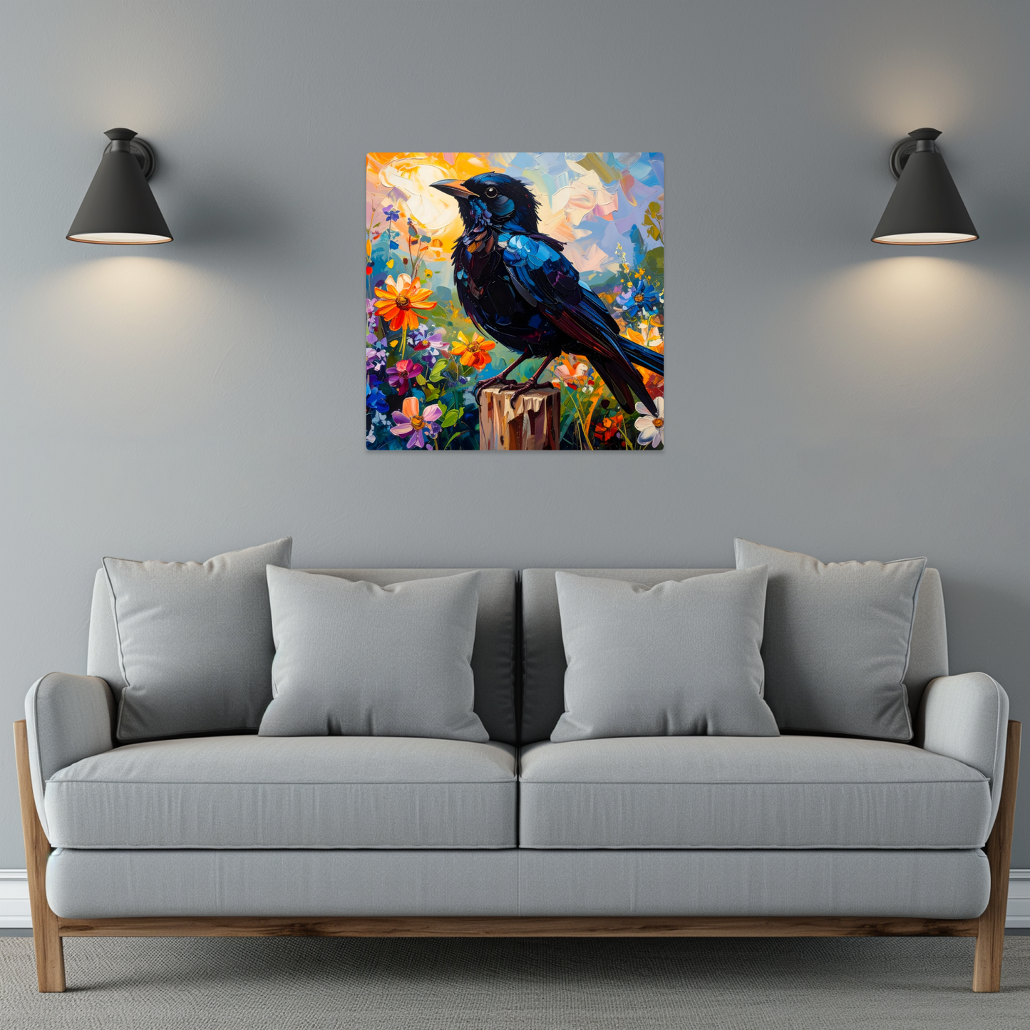 Blackbird, Fusion-Art Prints, Printed on Gloss Aluminium To Enhance Colour And Details, Unique Images, A Gift To Last A Lifetime...