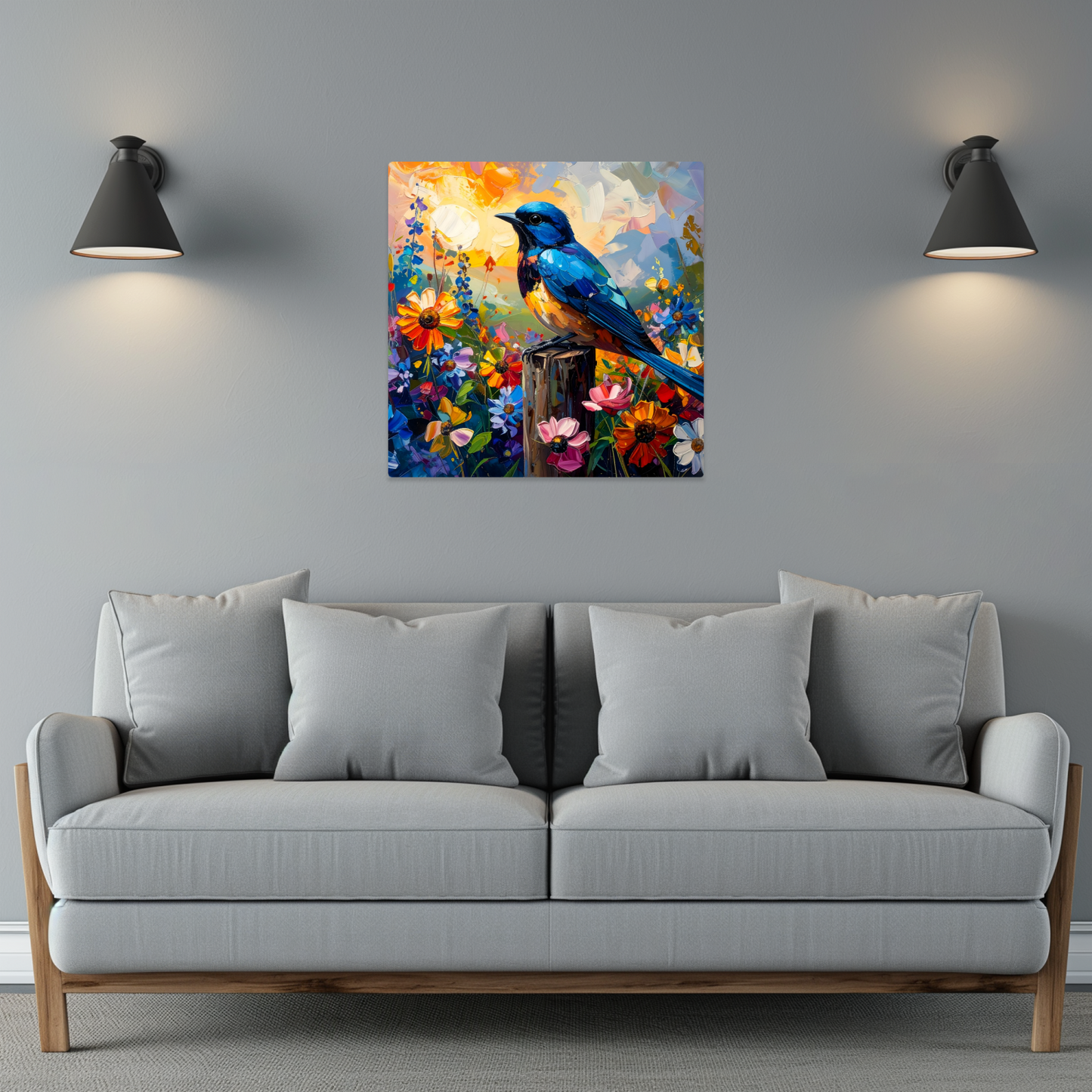 Blue Tit, Fusion-Art Prints, Printed on Gloss Aluminium To Enhance Colour And Details, Unique Images, A Gift To Last A Lifetime...