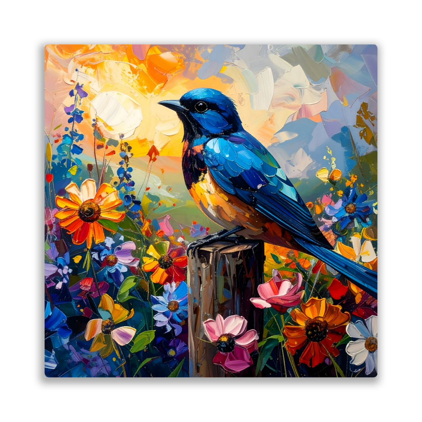 Blue Tit, Fusion-Art Prints, Printed on Gloss Aluminium To Enhance Colour And Details, Unique Images, A Gift To Last A Lifetime...
