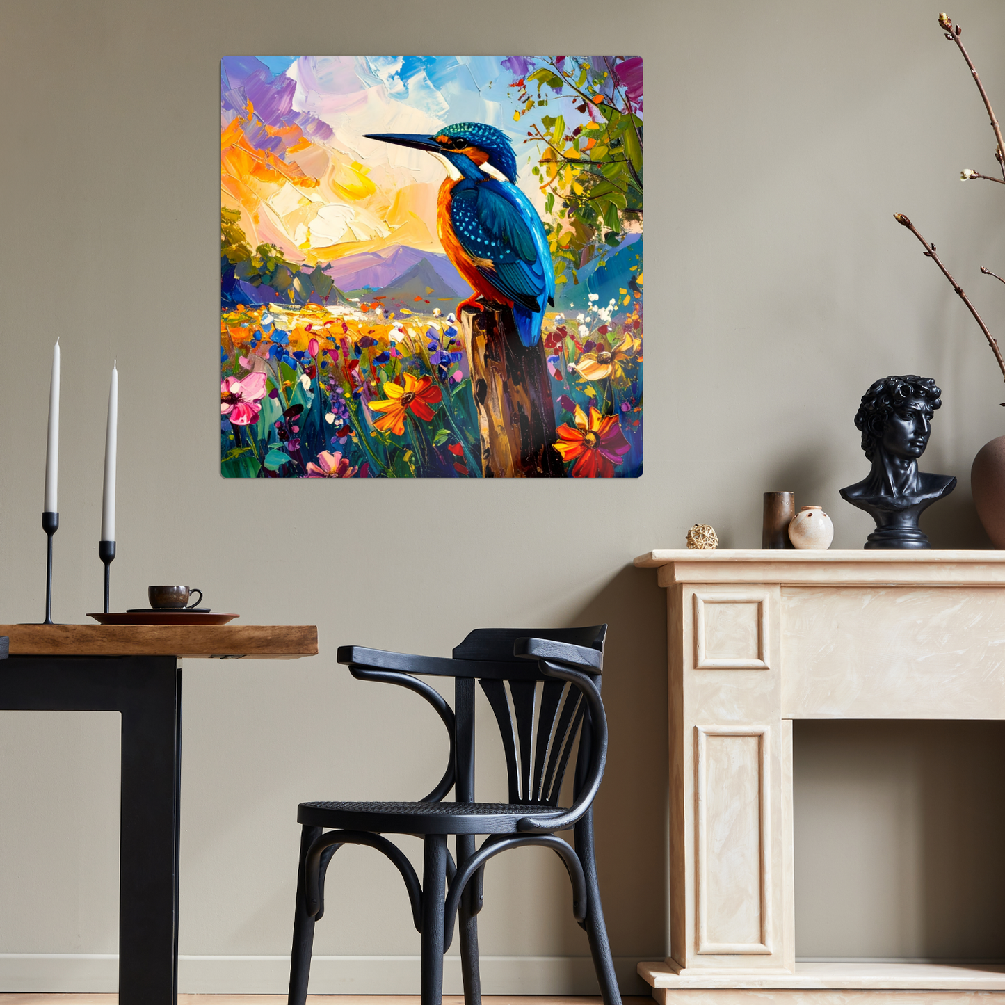 Kingfisher, Fusion-Art Print, Printed on Gloss Aluminium To Enhance Colour And Details, Unique Images, A Gift To Last A Lifetime...