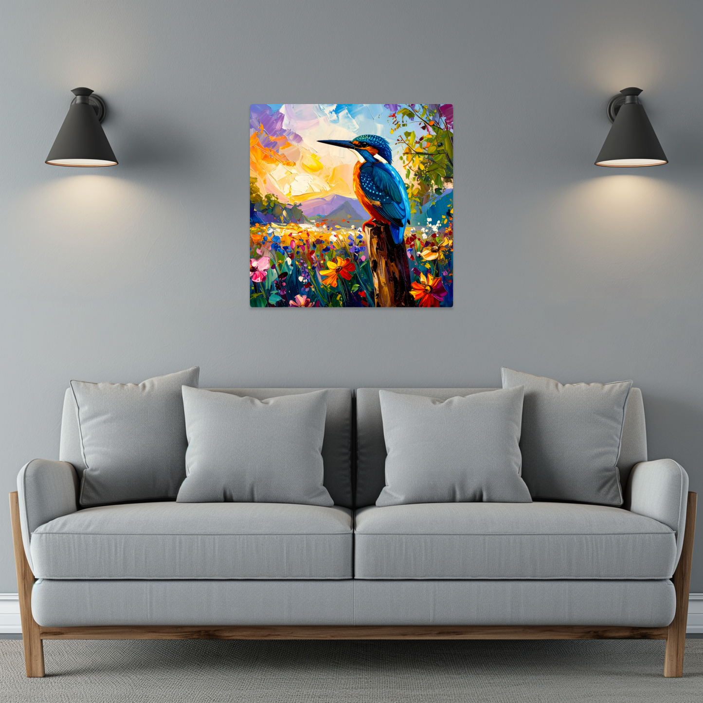 Kingfisher, Fusion-Art Print, Printed on Gloss Aluminium To Enhance Colour And Details, Unique Images, A Gift To Last A Lifetime...