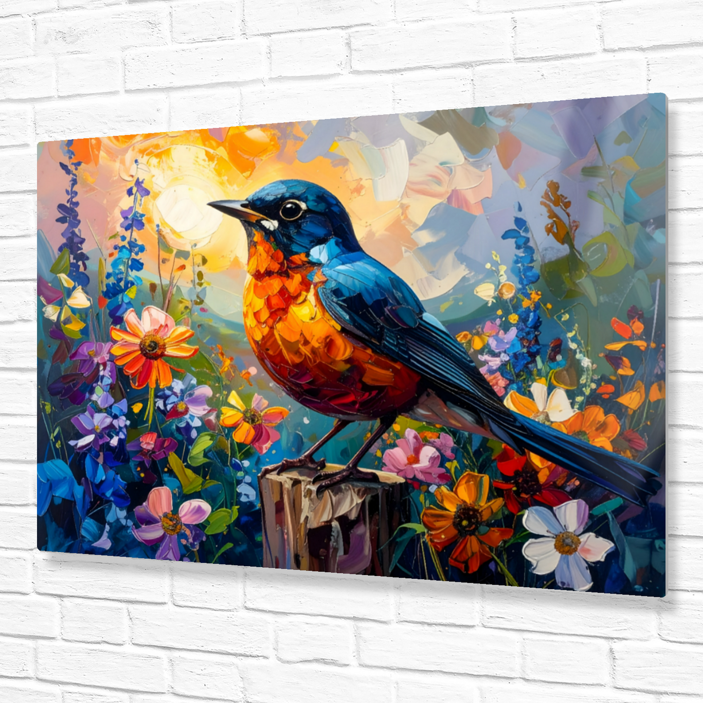 Robin, Fusion-Art Print, Printed on Gloss Aluminium To Enhance Colour And Details, Unique Images, A Gift To Last A Lifetime...