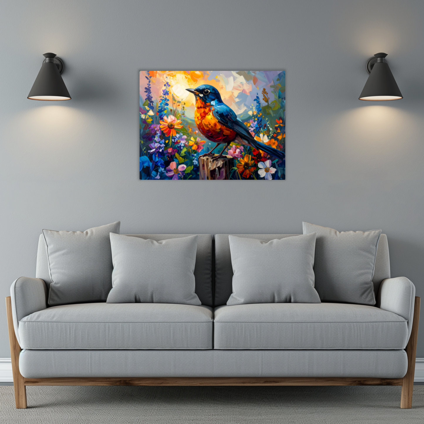 Robin, Fusion-Art Print, Printed on Gloss Aluminium To Enhance Colour And Details, Unique Images, A Gift To Last A Lifetime...