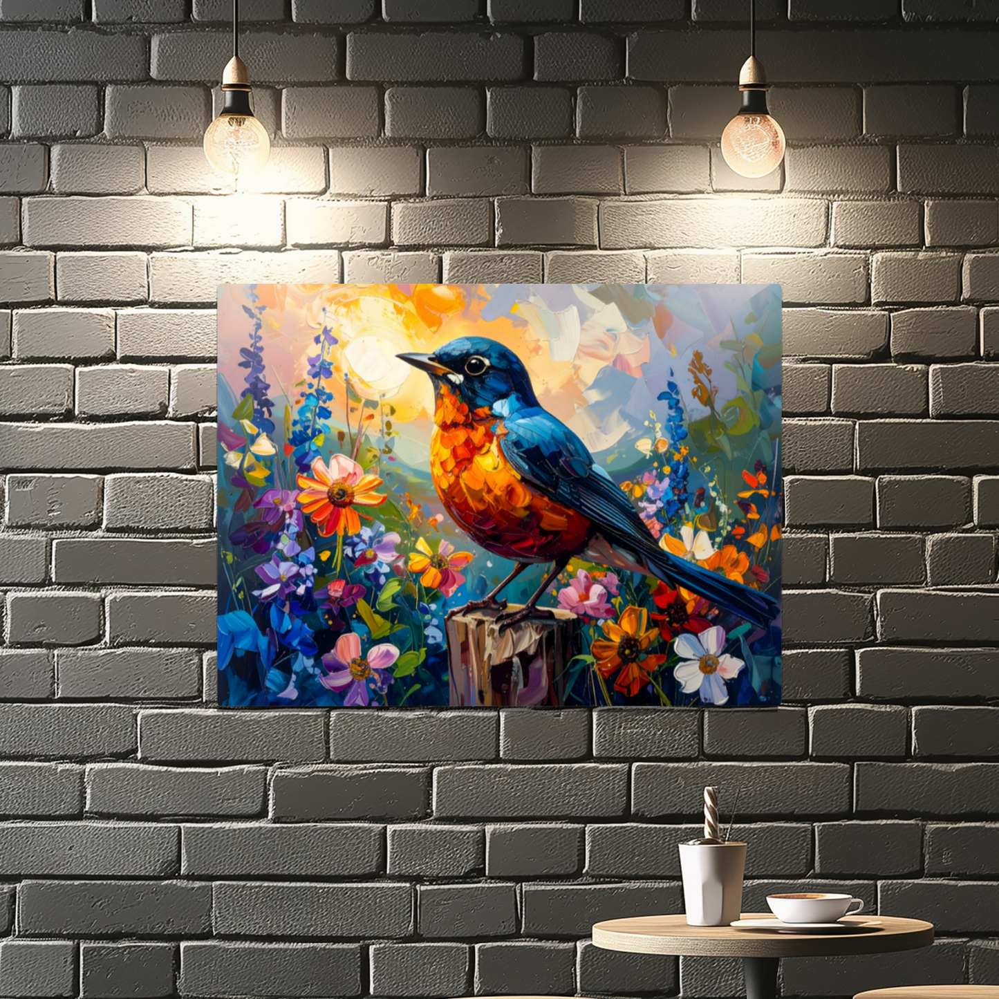 Robin, Fusion-Art Print, Printed on Gloss Aluminium To Enhance Colour And Details, Unique Images, A Gift To Last A Lifetime...
