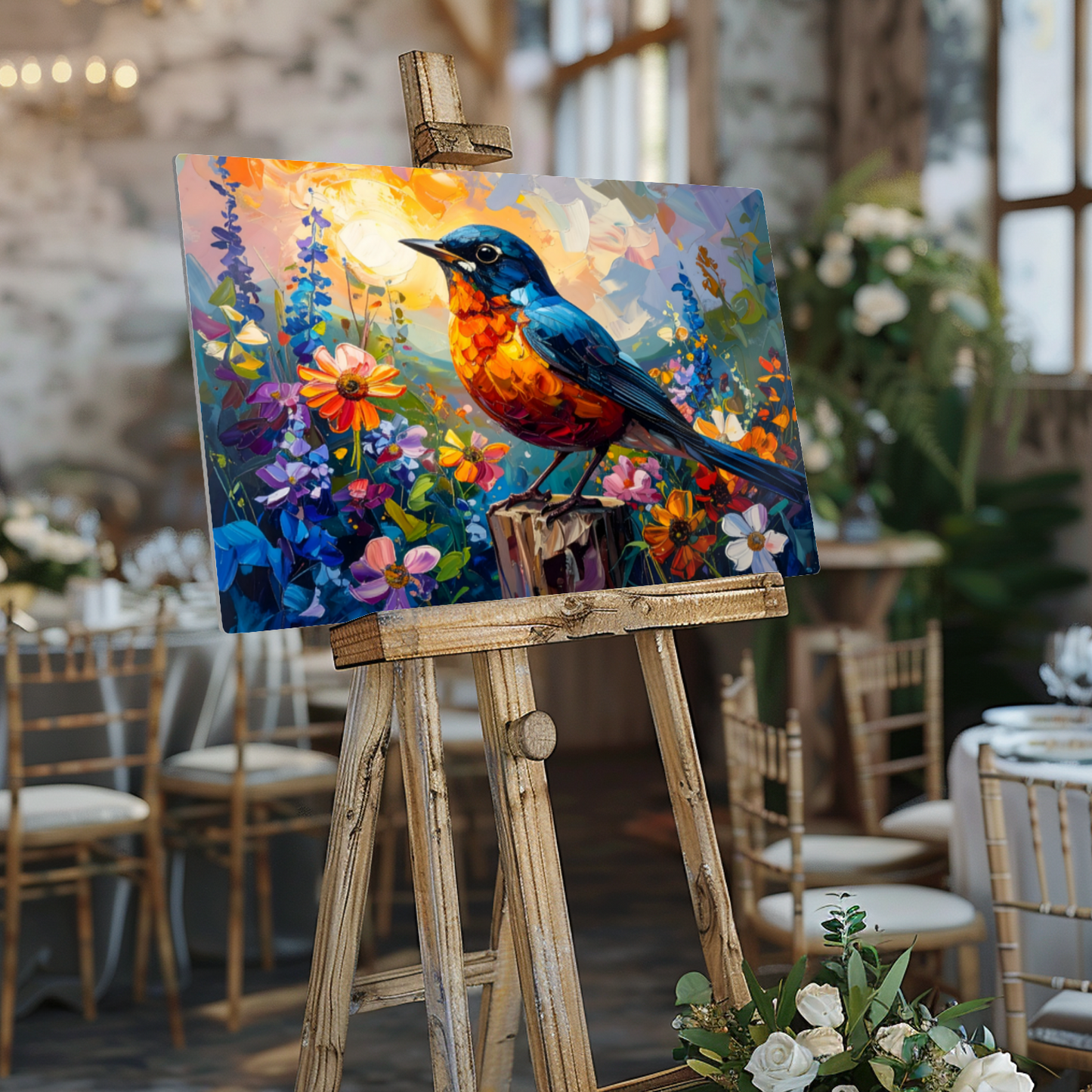 Robin, Fusion-Art Print, Printed on Gloss Aluminium To Enhance Colour And Details, Unique Images, A Gift To Last A Lifetime...