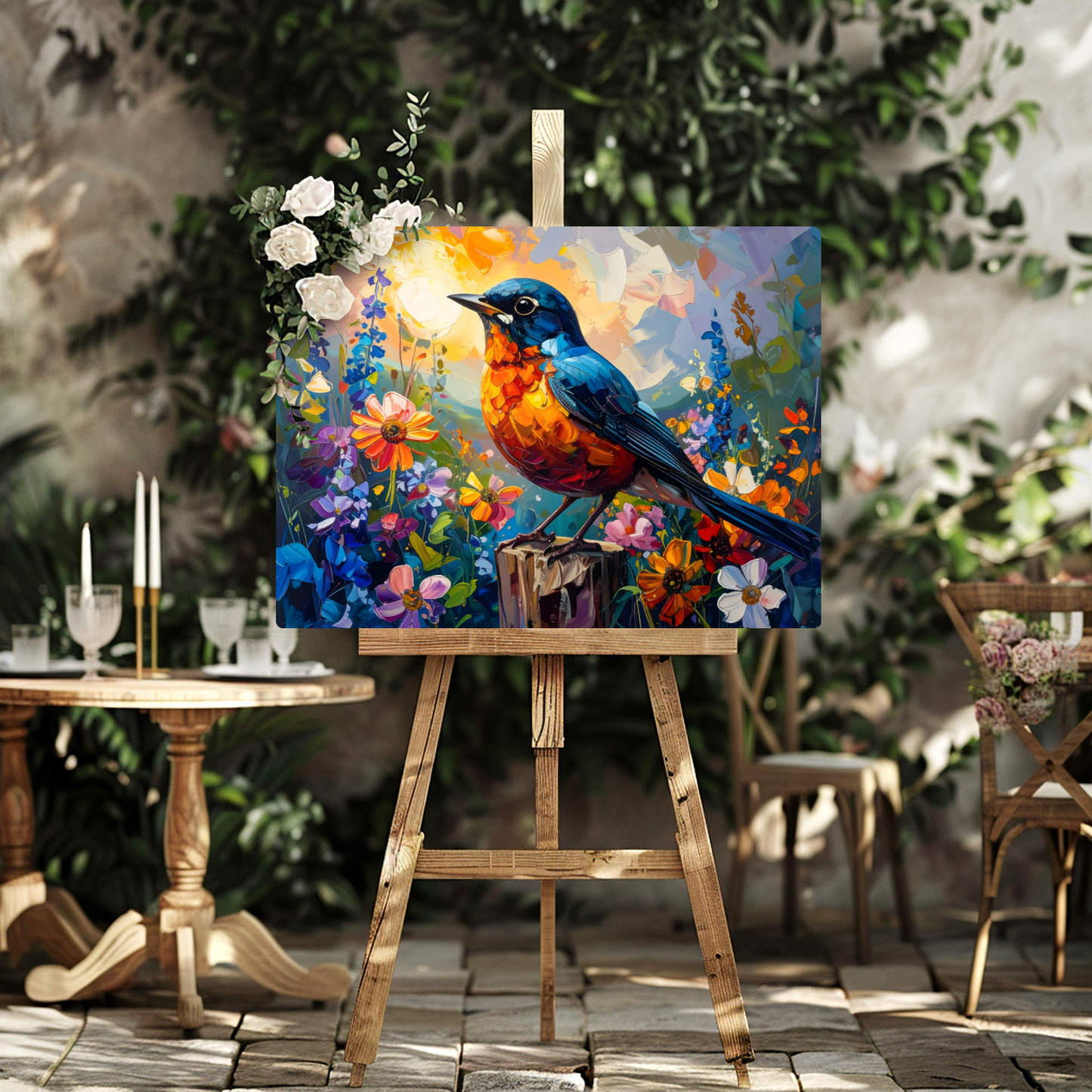 Robin, Fusion-Art Print, Printed on Gloss Aluminium To Enhance Colour And Details, Unique Images, A Gift To Last A Lifetime...