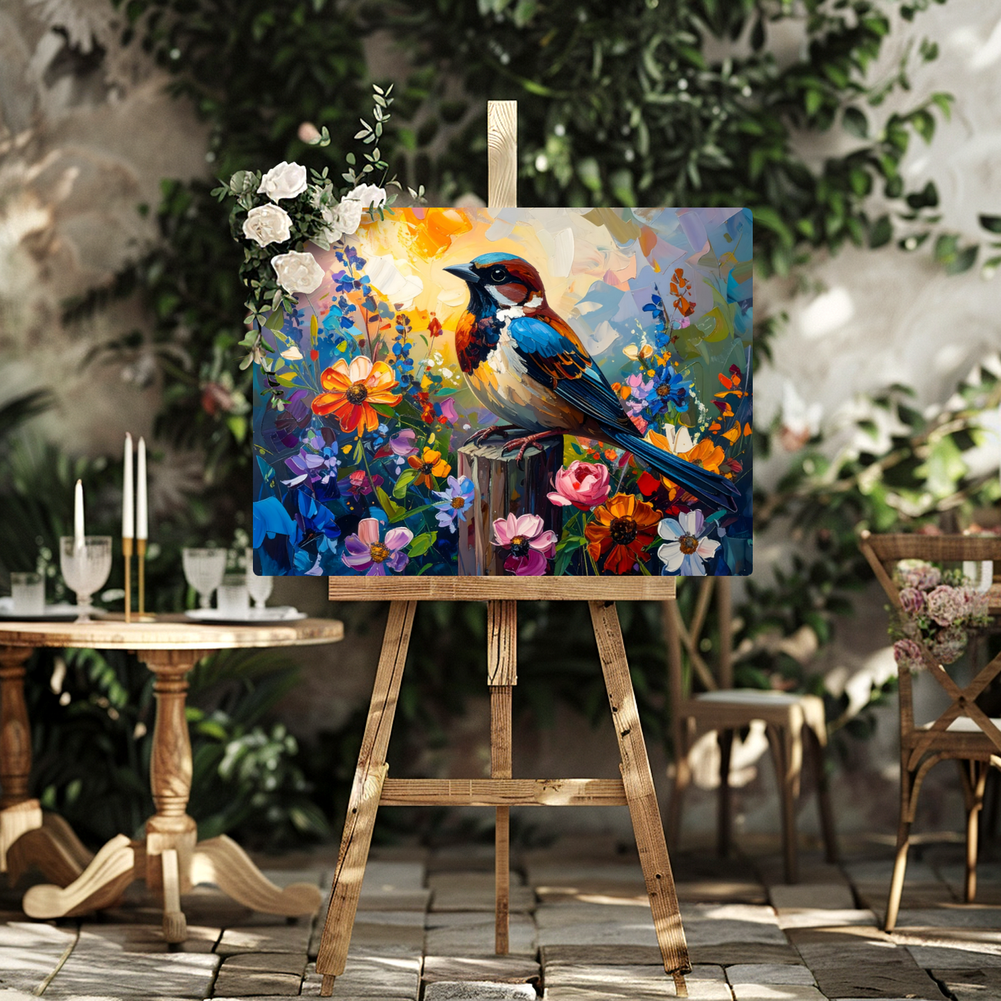 Sparrow, Fusion Art Print, Printed On Gloss Aluminium To Enhance Colour And Detail, Unique Gift Idea Print, A Gift That Will Lasts Forever