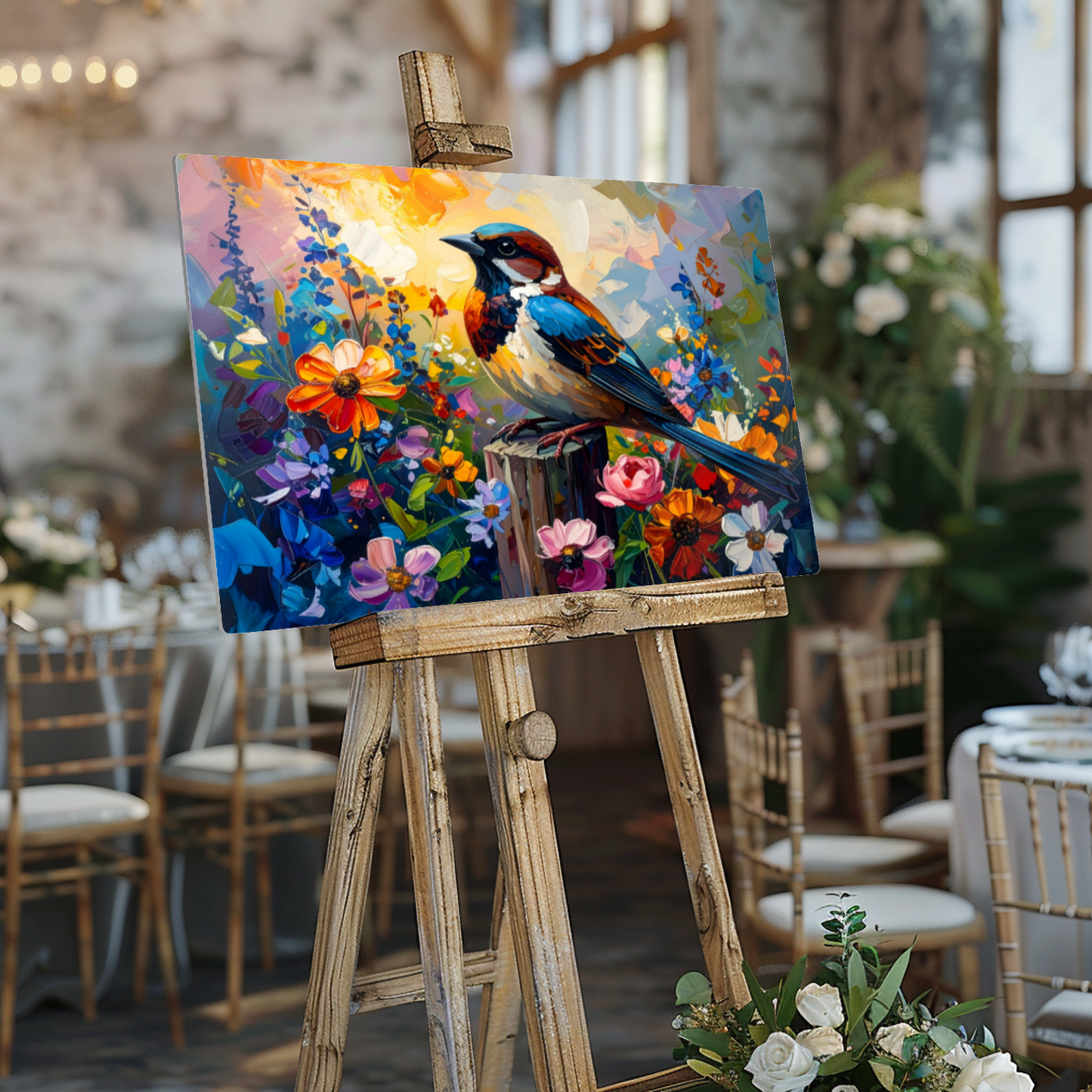 Sparrow, Fusion Art Print, Printed On Gloss Aluminium To Enhance Colour And Detail, Unique Gift Idea Print, A Gift That Will Lasts Forever