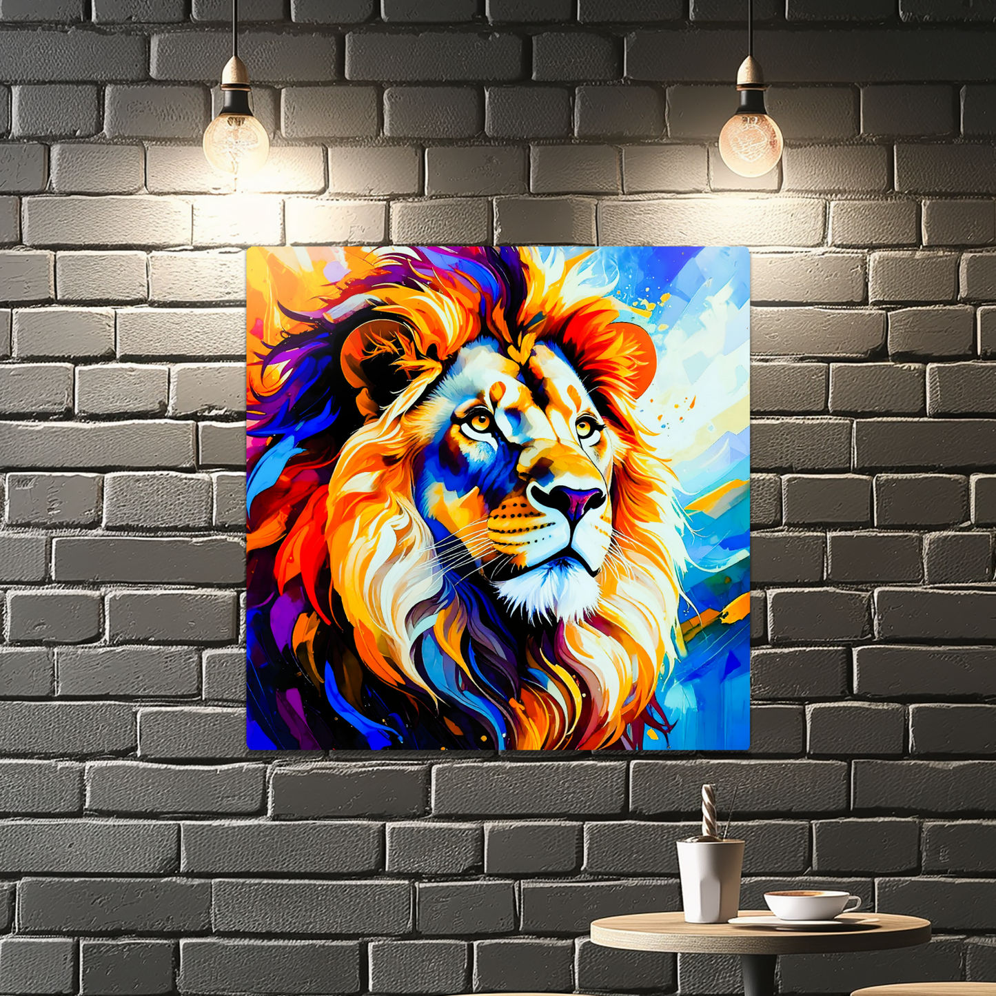Lion Print LP2, Printed On High Gloss Aluminium To Enhance Colour And Detail, A Regal And Powerful Image, Art Is A Gift For A Lifertime...