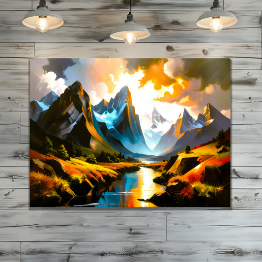 Mountain Print MP2, Printed on Gloss Aluminium To Enhance Colour And Details, Unique Print, An Enduring Gift...