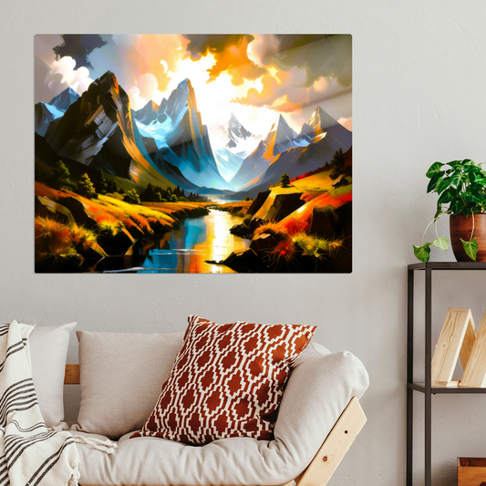 Mountain Print MP2, Printed on Gloss Aluminium To Enhance Colour And Details, Unique Print, An Enduring Gift...